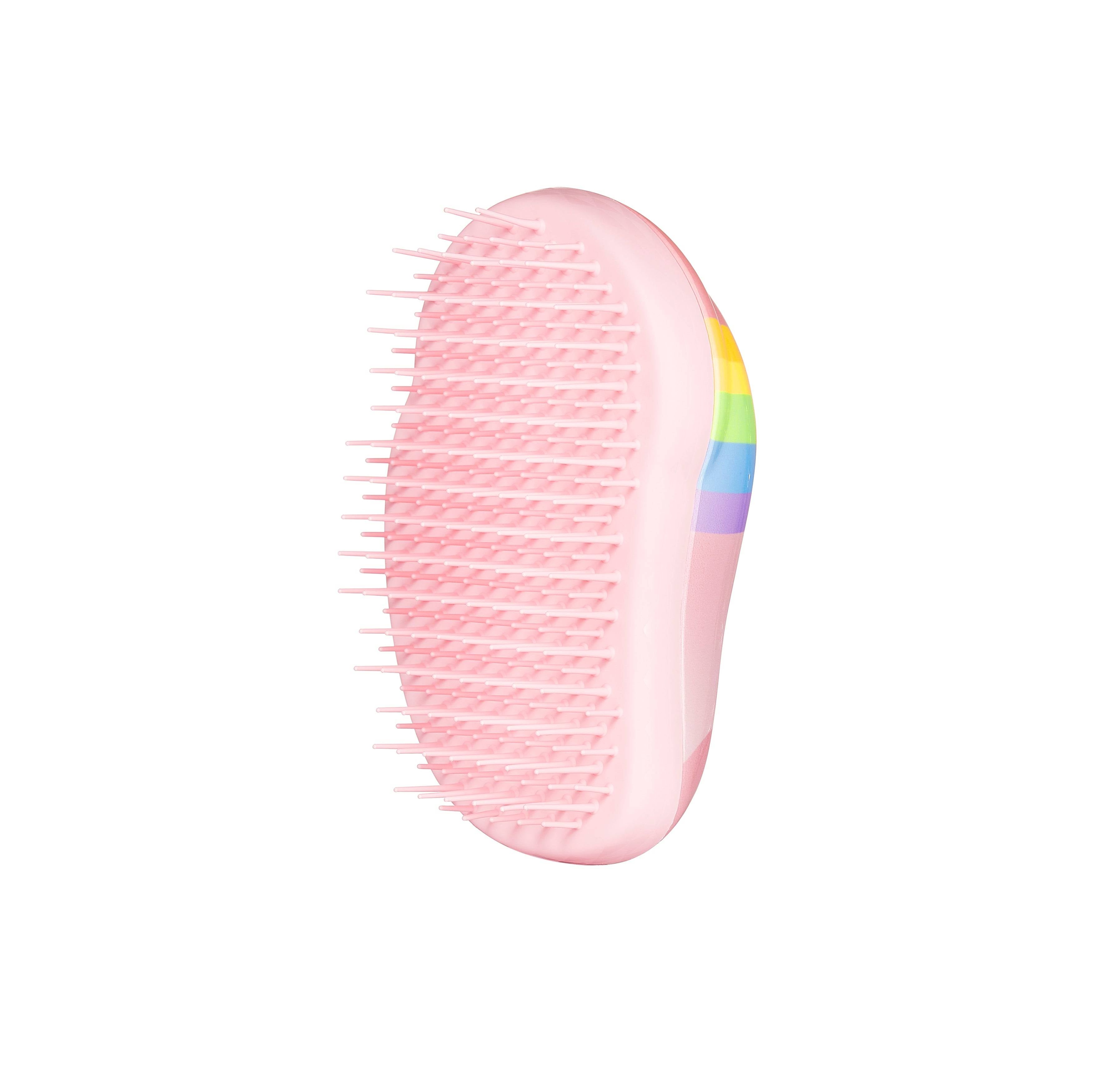 Tangle Teezer Original Mini Kids Rainbow the Unicorn hairbrush with soft pink bristles and ergonomic design. Ideal for detangling kids' hair gently.