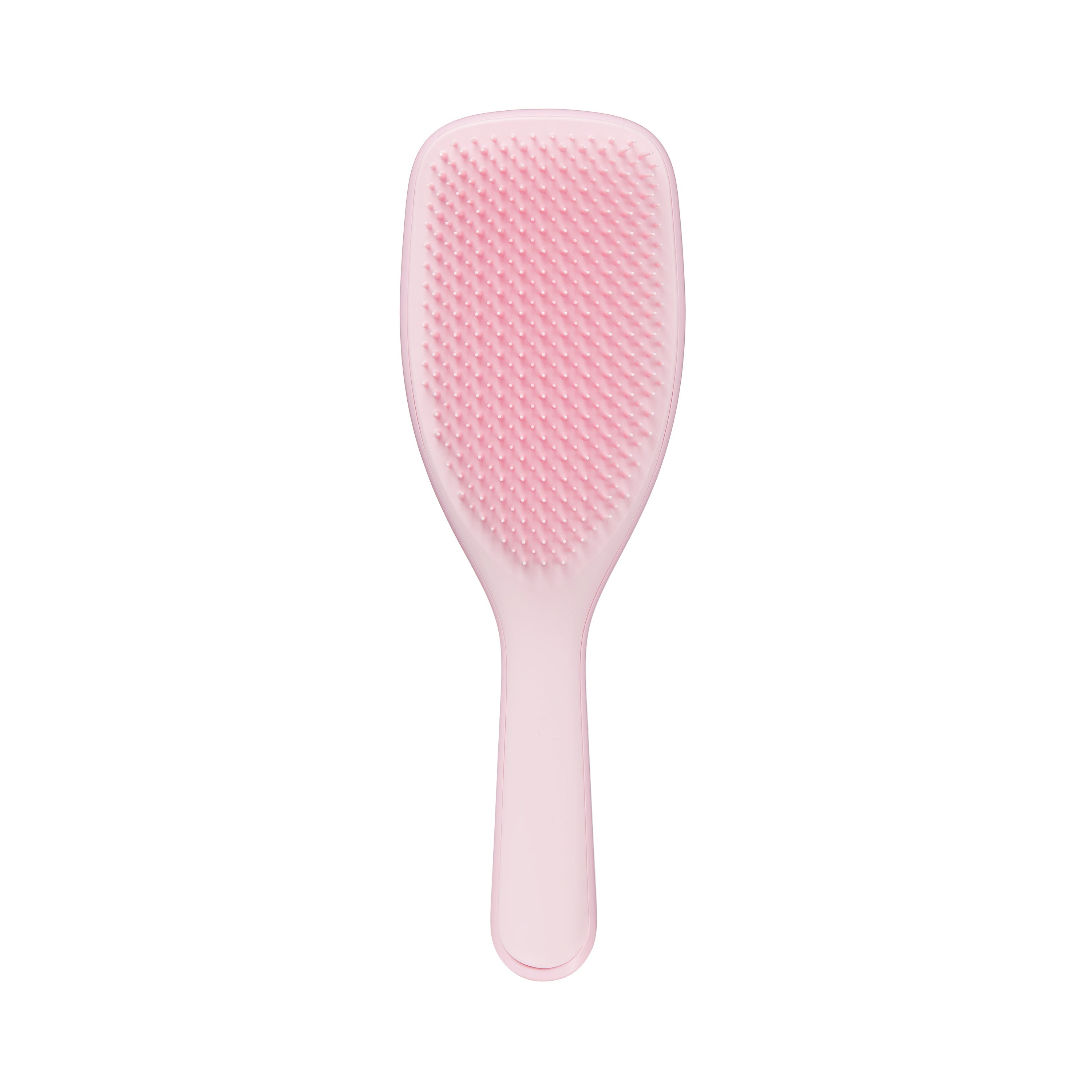 Tangle Teezer Large Ultimate Detangler in pink, designed for wet hair. Features flexible two-tiered teeth to gently remove knots and smooth the cuticle.