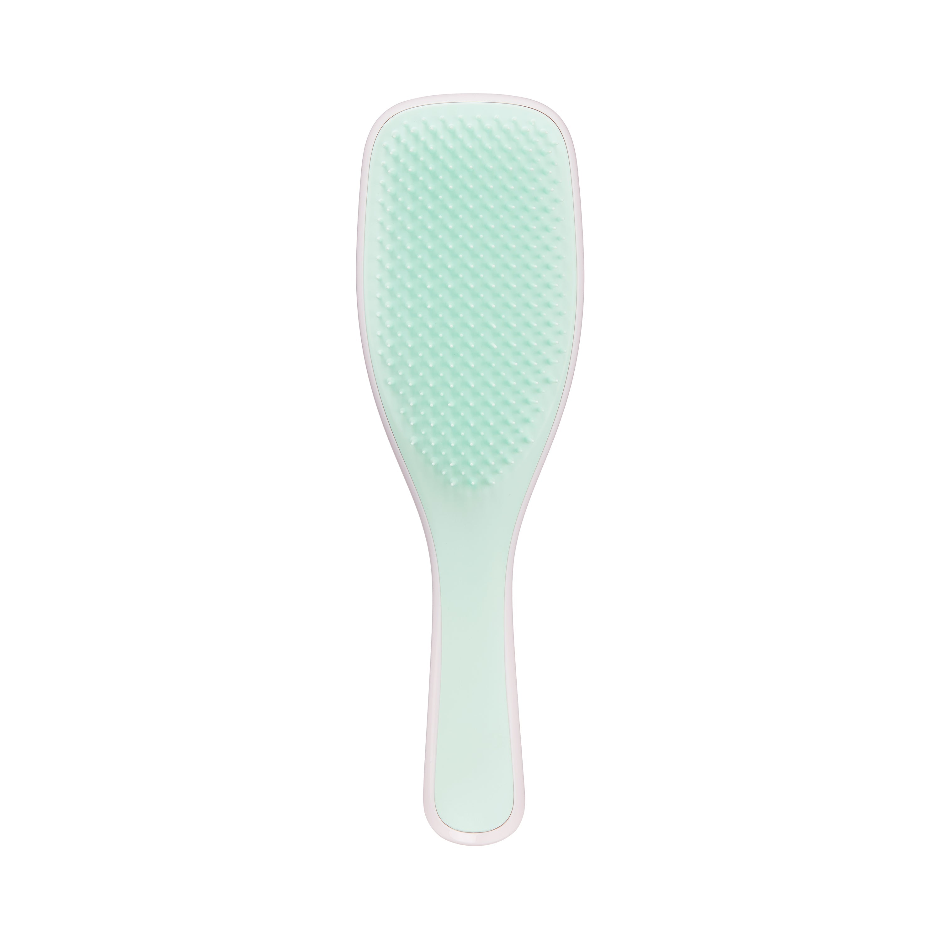 Tangle Teezer The Ultimate Detangler in pink-mint, a wet hairbrush designed for all hair types. Features two-tiered teeth technology for effortless detangling and reduced breakage.