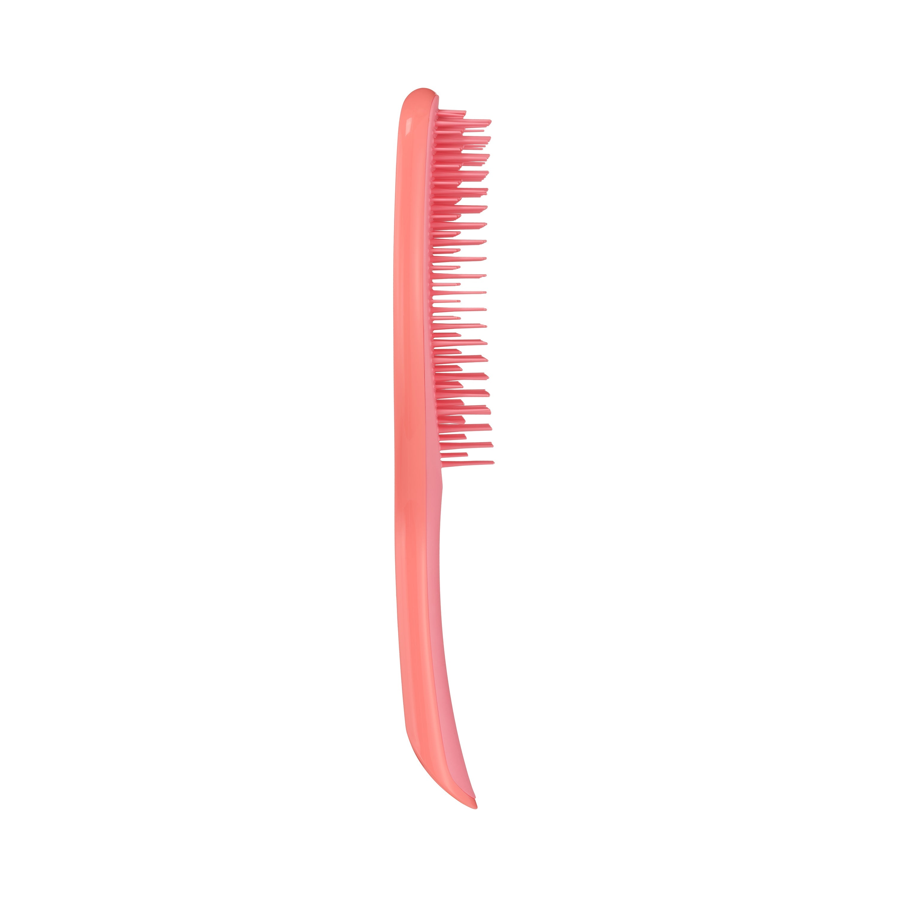 Tangle Teezer Large Ultimate Detangler in Salmon Pink, designed for wet hair. Features flexible two-tiered teeth for gentle detangling of long, thick, and curly hair.