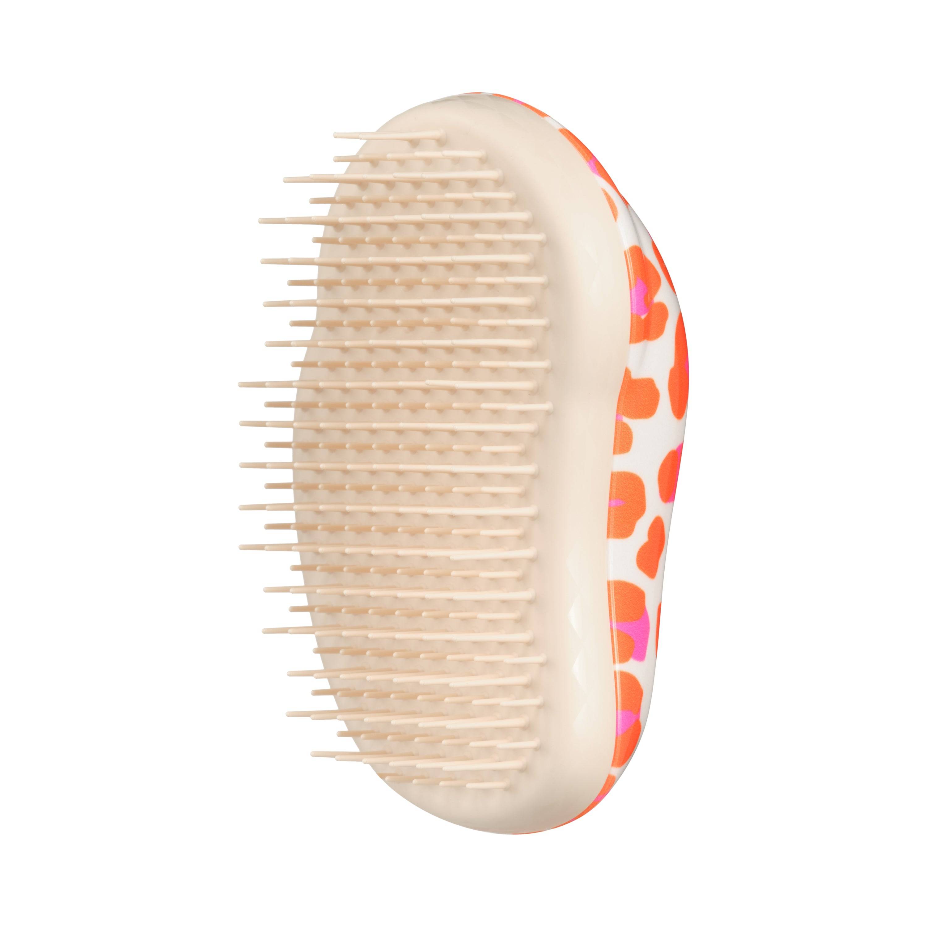 Tangle Teezer Original Mini Orange Multi-Printed hairbrush with two-tiered teeth technology for painless detangling. Compact and ideal for kids or travel.