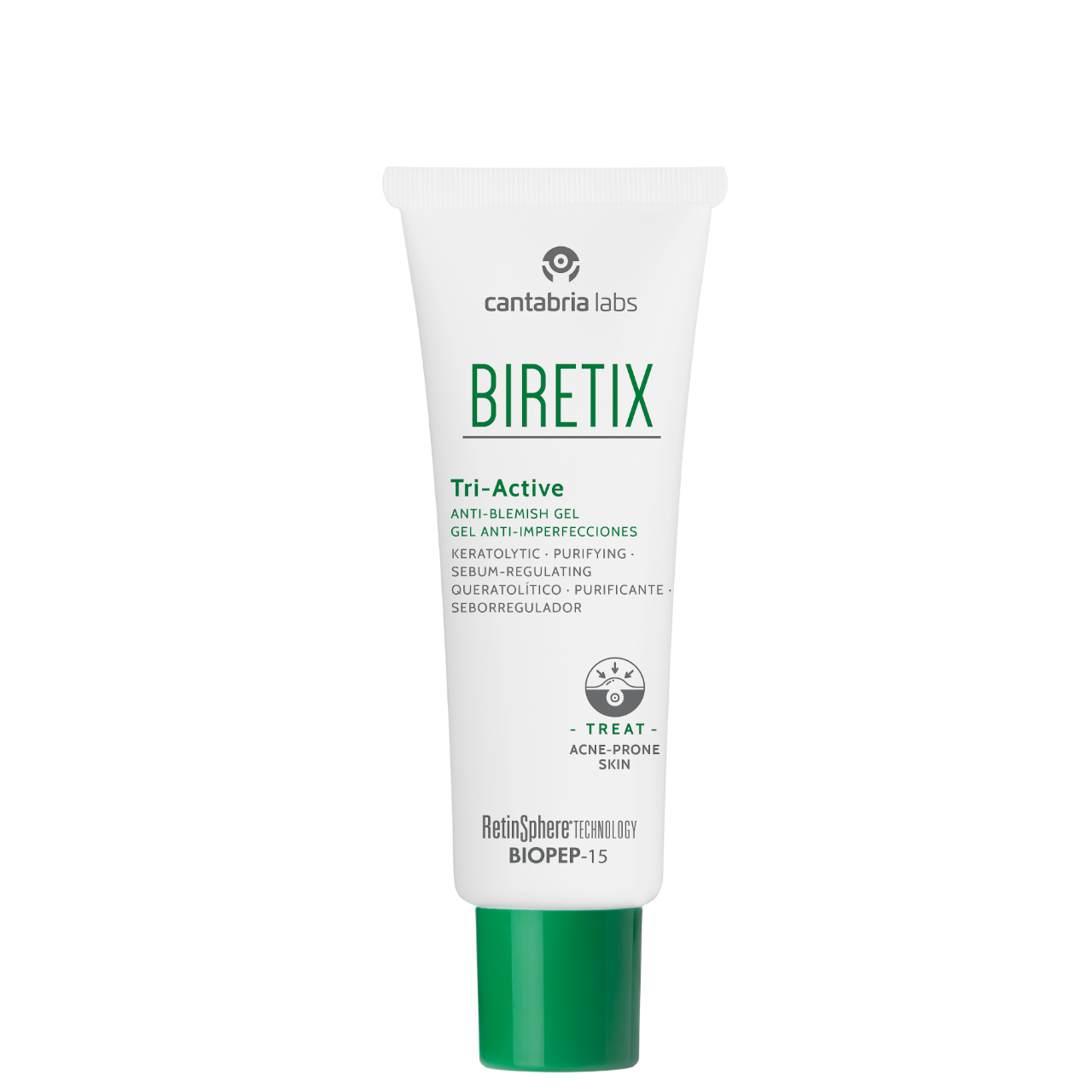 Biretix Tri-Active Gel 50 ml facial treatment for acne marks with salicylic acid and niacinamide. Reduces blemishes and controls excess oil.