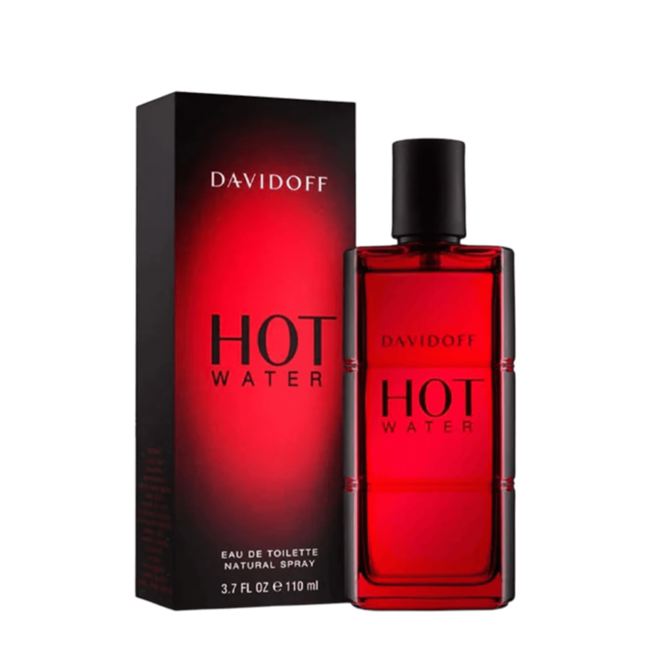 Davidoff Hot Water Eau de Toilette 110 ml, a fiery and seductive men's fragrance with spicy absinthe and red basil notes. A bold scent for confident men.