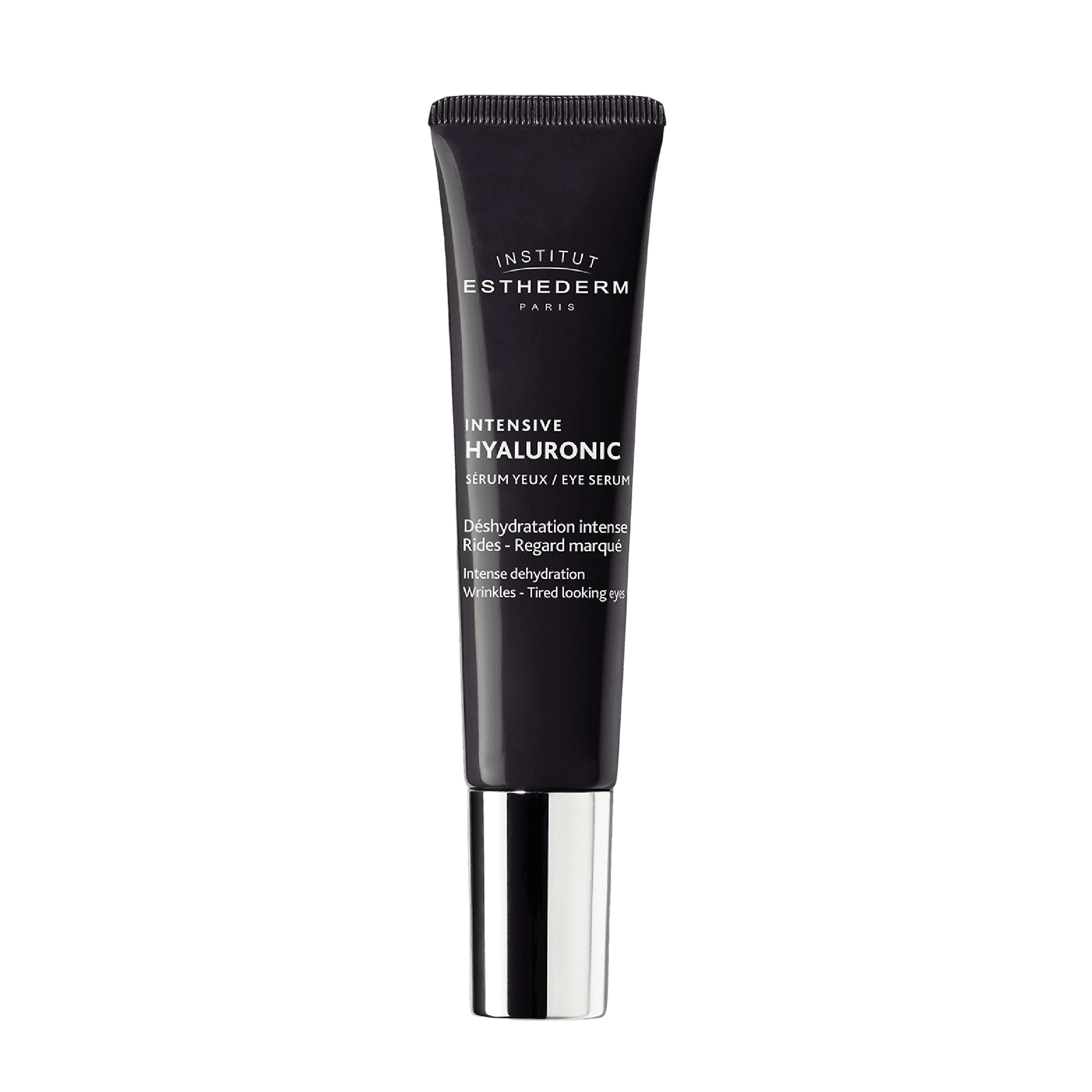 Esthederm Intensive Hyaluronic Eye Serum 15 ml hydrates and smooths the delicate eye area. Reduces fine lines, puffiness, and dark circles for a youthful look.