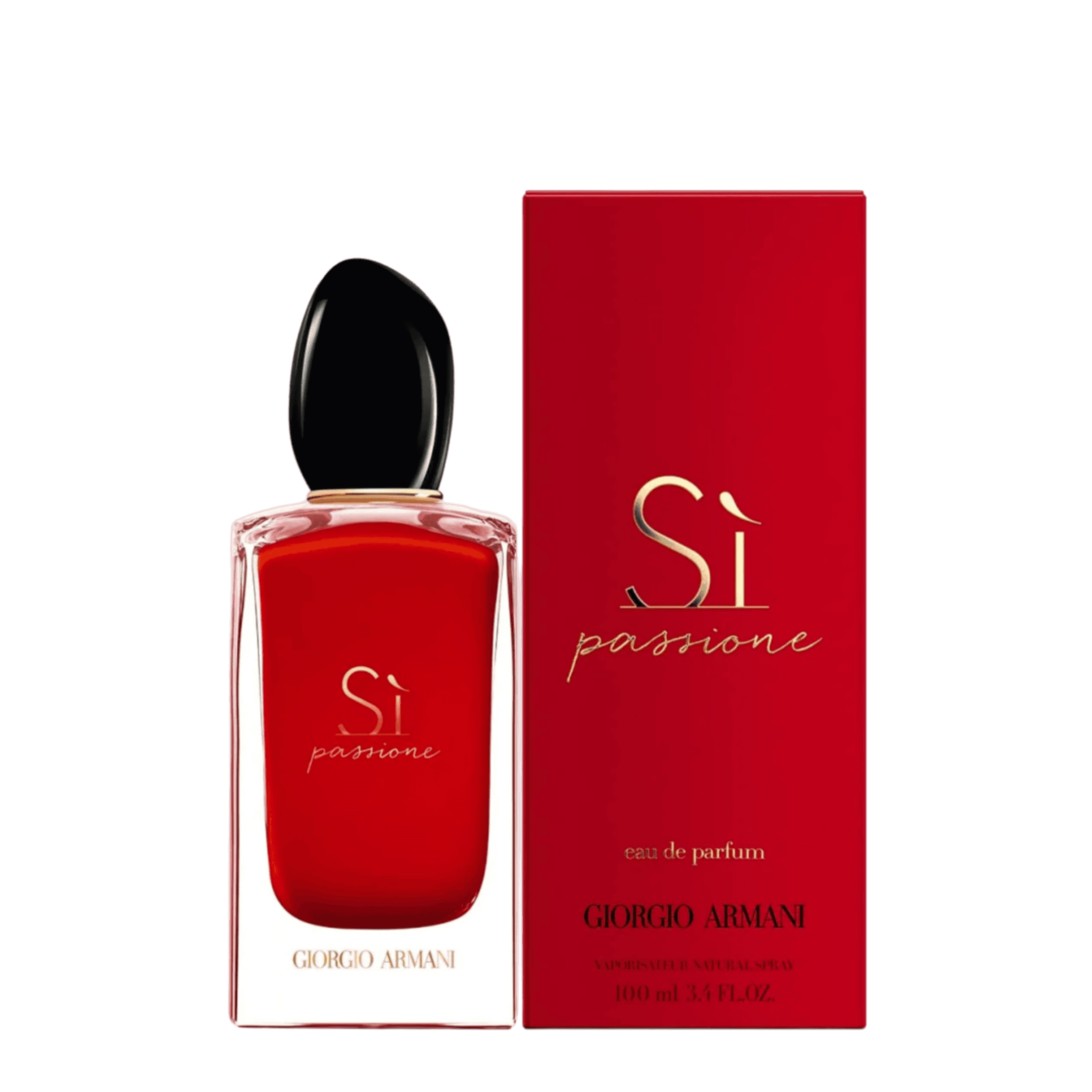 Giorgio Armani Si Passione EDP 100 ml, a bold and captivating women's fragrance with notes of blackcurrant nectar and pear. A perfect scent for confident femininity.