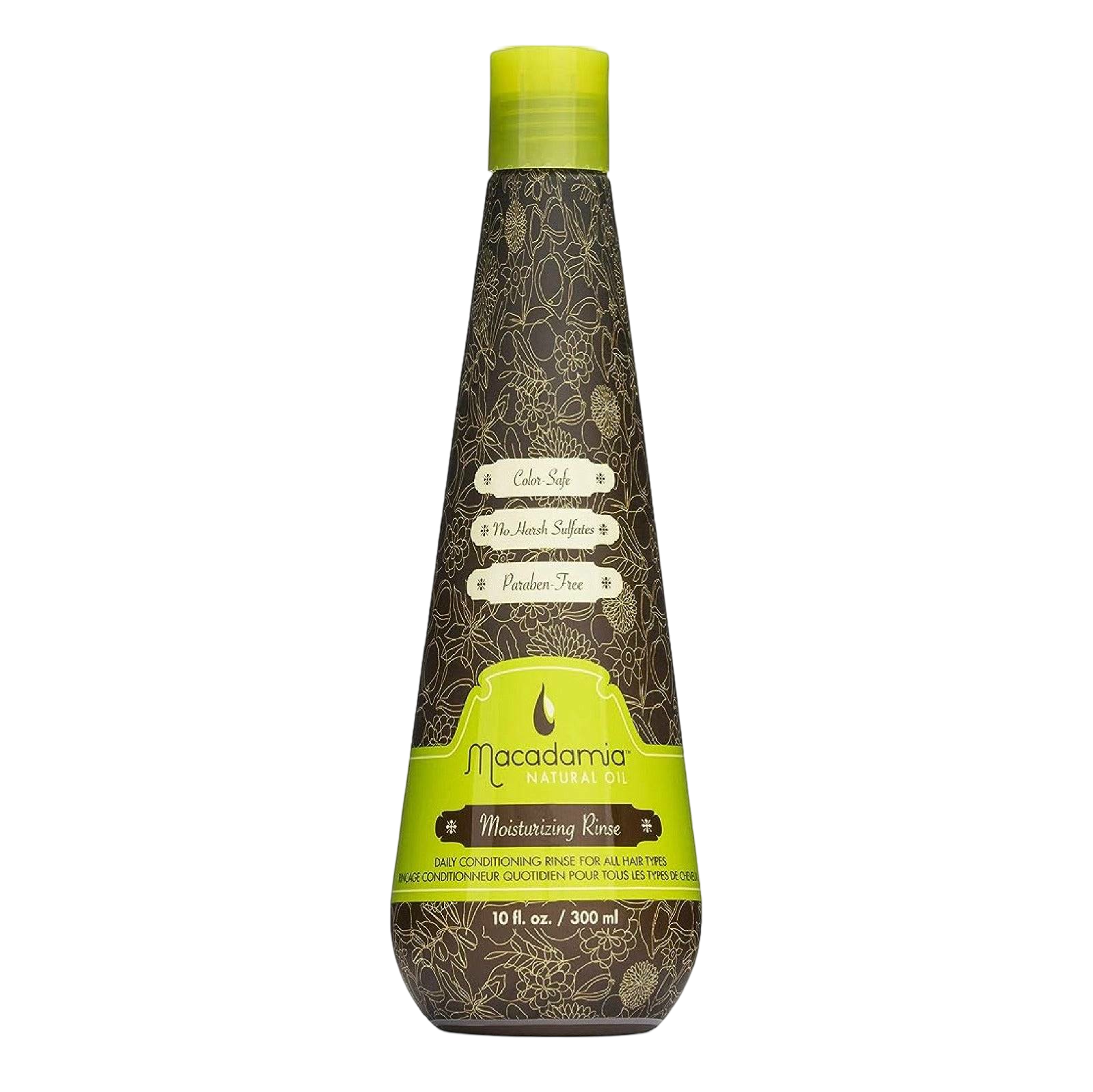 Macadamia Moisturizing Rinse Conditioner 300 ml for all hair types. Infused with macadamia and argan oils to nourish, detangle, and add shine.