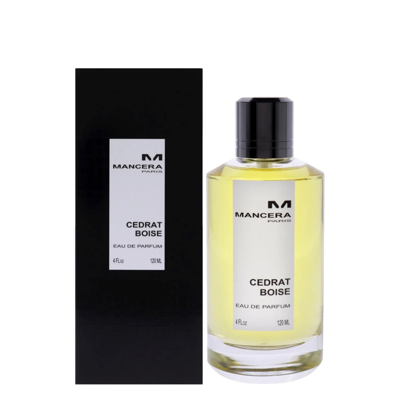 Cedrat Boise Perfume - Mancera Scent 120ml bottle with black box packaging, a citrus aromatic Eau de Parfum for men and women.