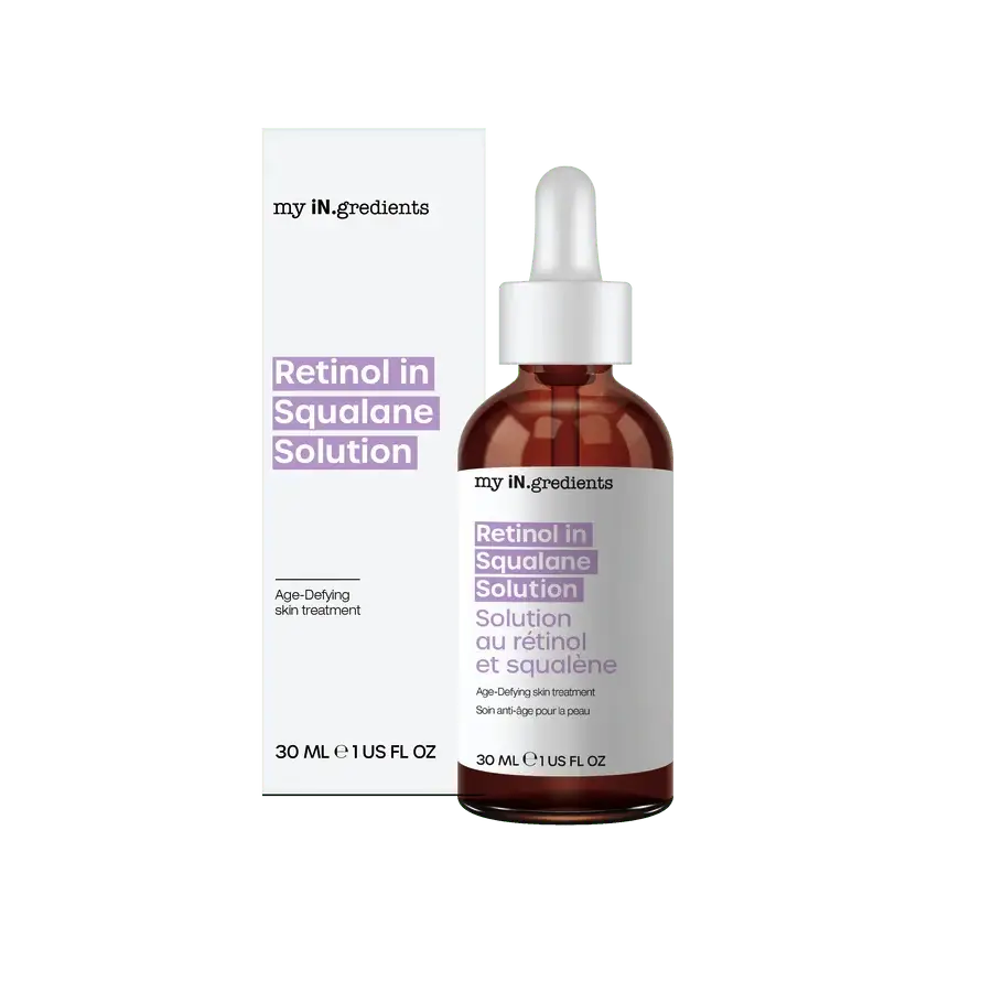 iN.gredients Retinol Squalane Night Treatment 30ml with box packaging, ideal for smoothing skin texture and evening skin tone.