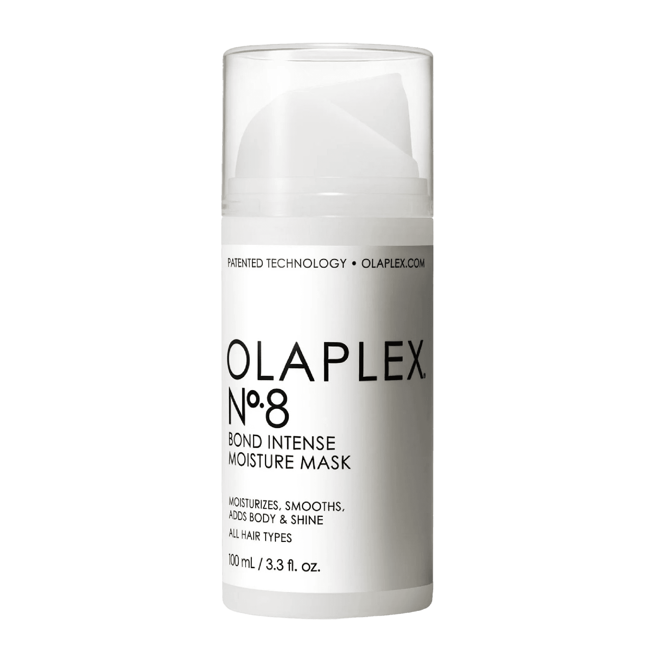 Olaplex Bond Intense Moisture Mask No.8 100 ml is a deeply hydrating hair treatment masque that repairs and strengthens damaged hair. Formulated with patented Olaplex Bond Building technology, it restores shine, smoothness, and elasticity for all hair types.