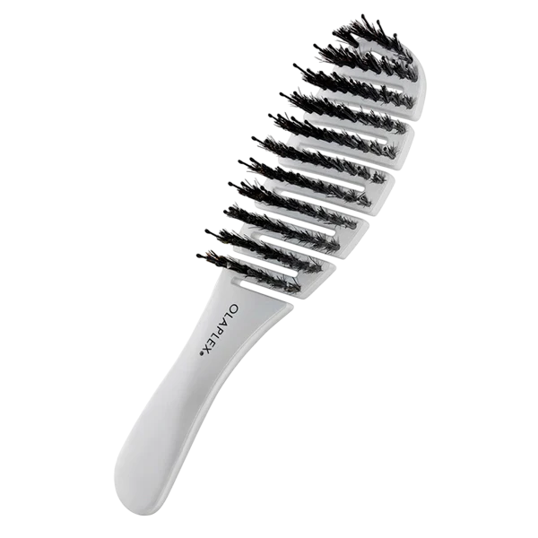 Olaplex Brush - Detangling for Healthy Hair with flexible bristles and ergonomic white handle, ideal for wet and dry use on all hair types.