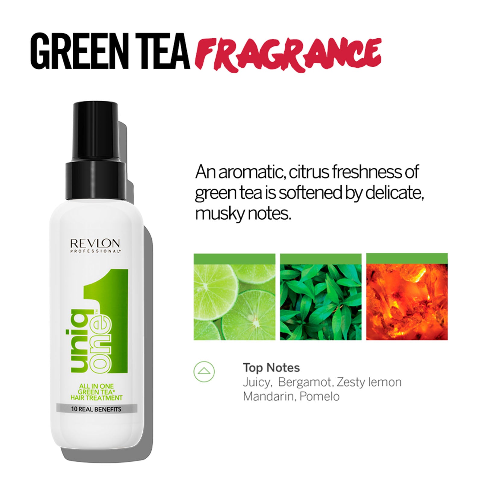 Revlon Uniq One Green Tea Leave-in Treatment fragrance notes