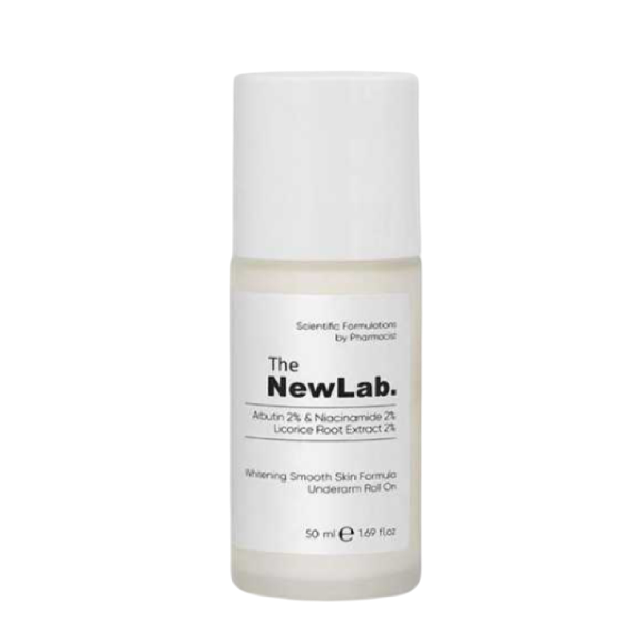The NewLab Underarm Whitening Roll-On 50ML with Alpha Arbutin and Niacinamide for brightening and odor control. Gentle formula for all skin types.
