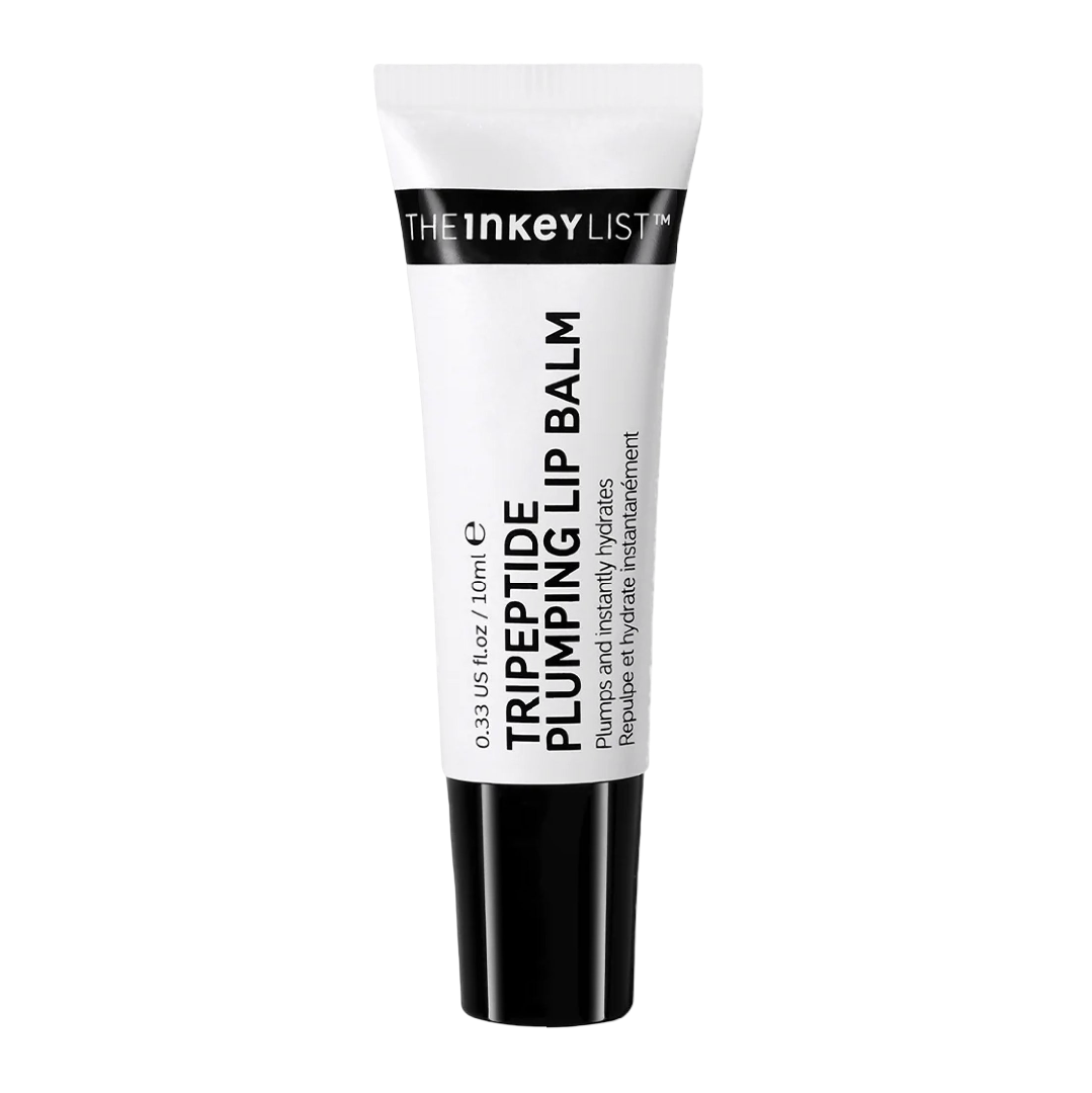 Inkey List Lip Balm - Tripeptide Lip Plumping in 10 ml tube for fuller, hydrated lips. Ideal for dry, cracked lips and all skin types.
