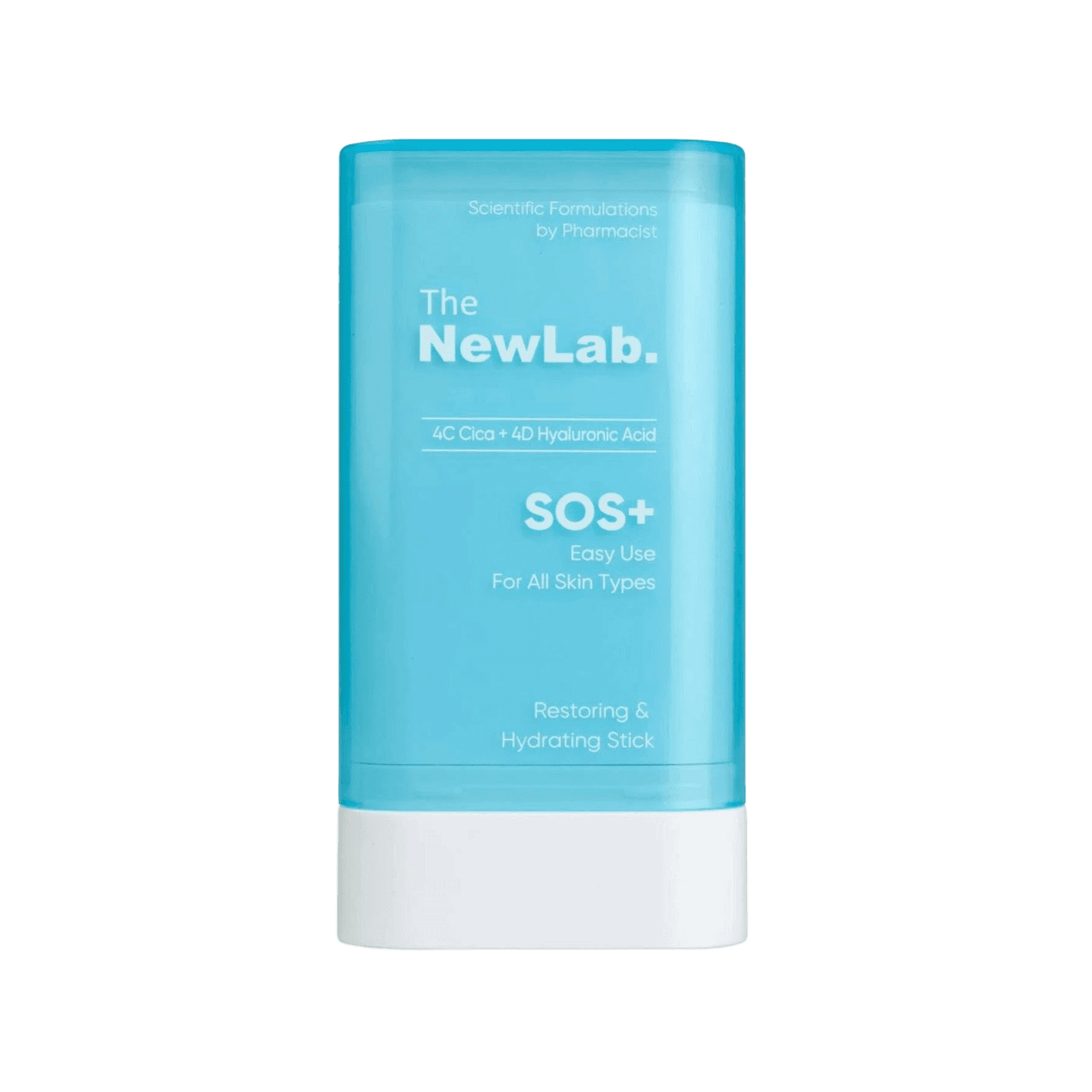 The NewLab Repairing & Moisturizing Stick Cream 19G in a sleek blue container. A hydrating and restoring skincare stick for all skin types.