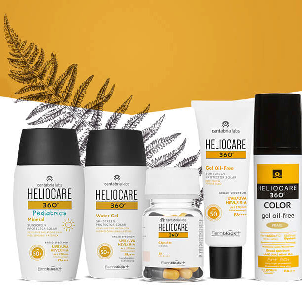 Heliocare Fernblock sunblocks for powerful broad-spectrum UV protection.