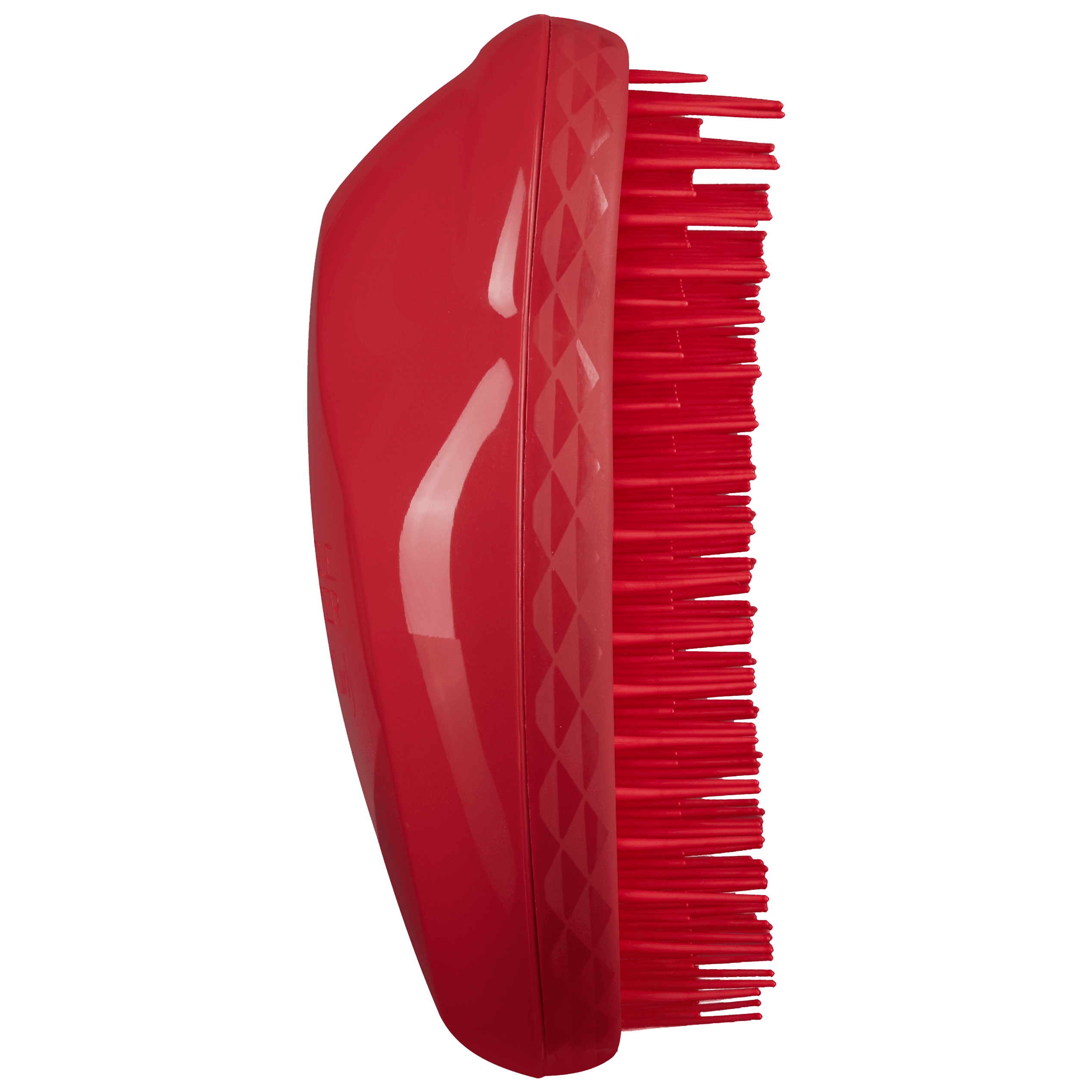 Tangle Teezer The Original Thick & Curly Salsa Red hairbrush with two-tiered teeth technology, designed for thick, curly, and textured hair. Ergonomic red brush minimizes breakage and detangles effortlessly.