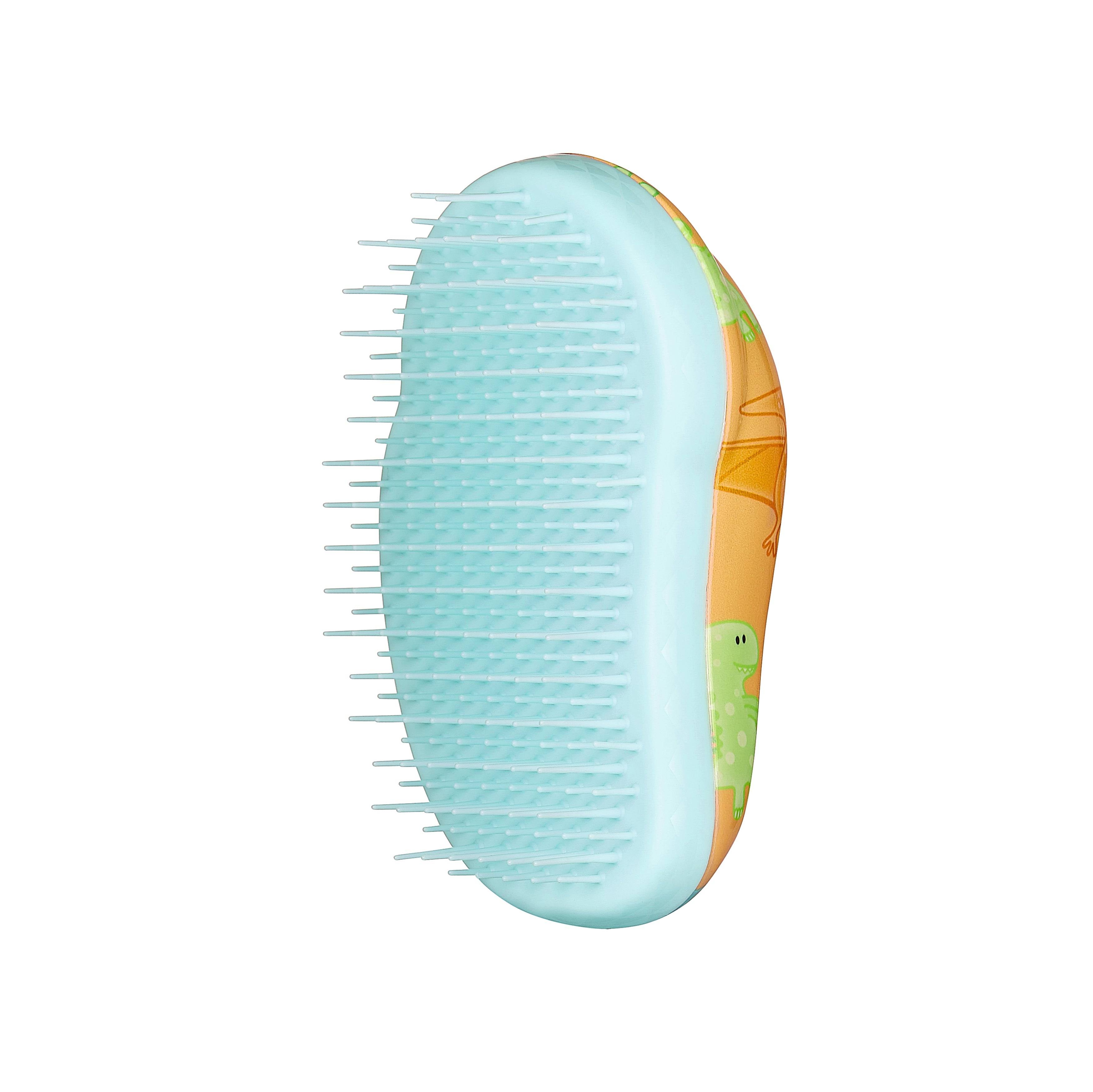 Tangle Teezer Original Mini Kids Dino Mighty hairbrush with a fun dinosaur design. Features two-tiered teeth technology for gentle detangling on all hair types.