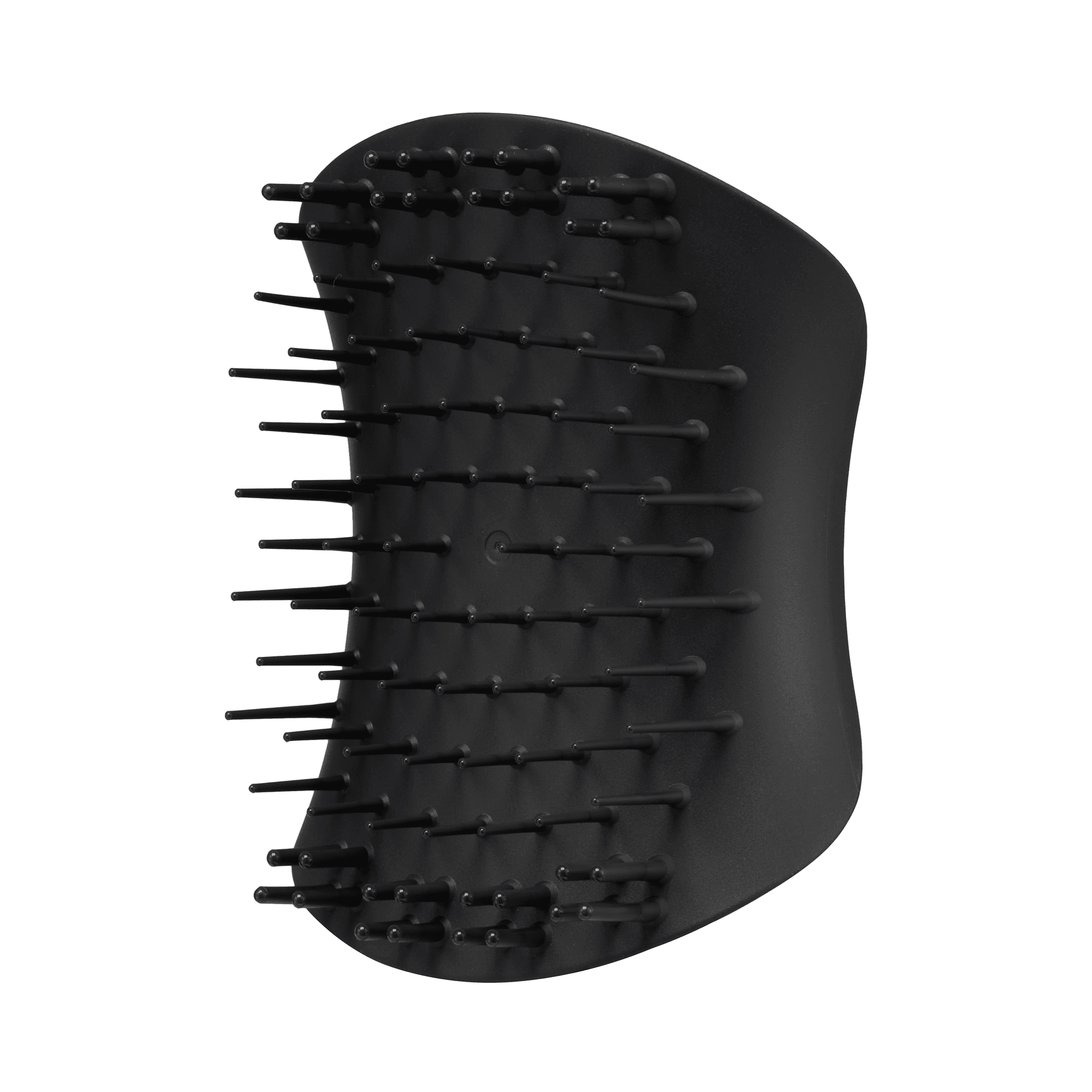 Tangle Teezer The Scalp Exfoliator and Massager in Onyx Black, designed to gently exfoliate the scalp, remove buildup, and stimulate circulation for healthier hair.