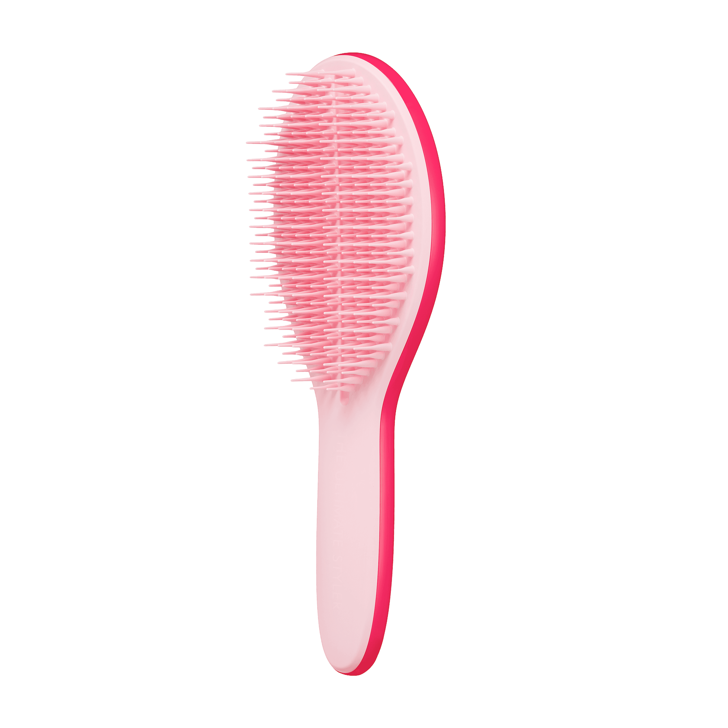 Tangle Teezer The Ultimate Styler Bright Pink-Pink Hair Brush with ergonomic handle and two-tiered teeth for smooth styling and detangling.