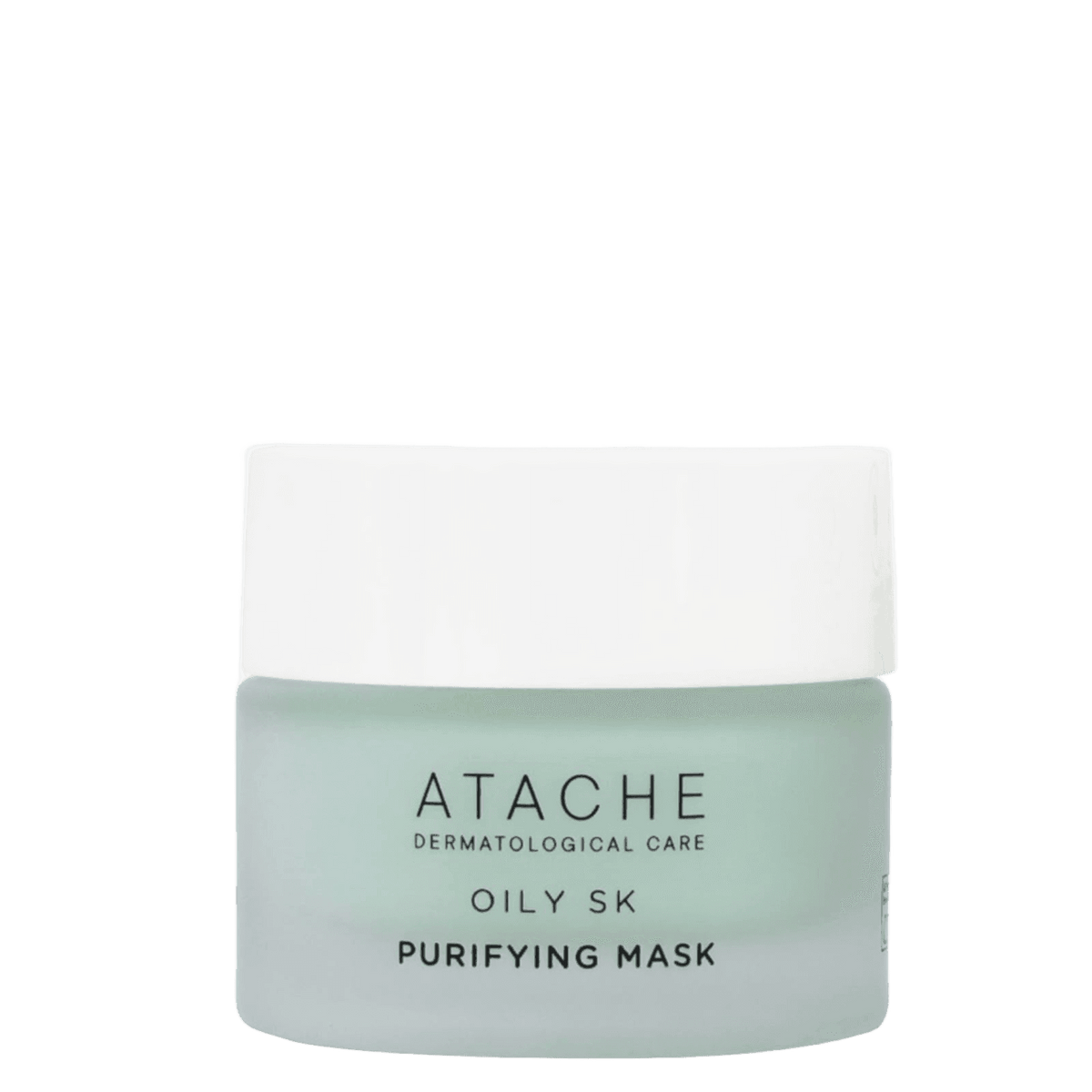 White Atache Purifying Mask for Oily Skin in a sleek container, designed for deep cleansing, sebum control, and mattifying skin, 100 ML