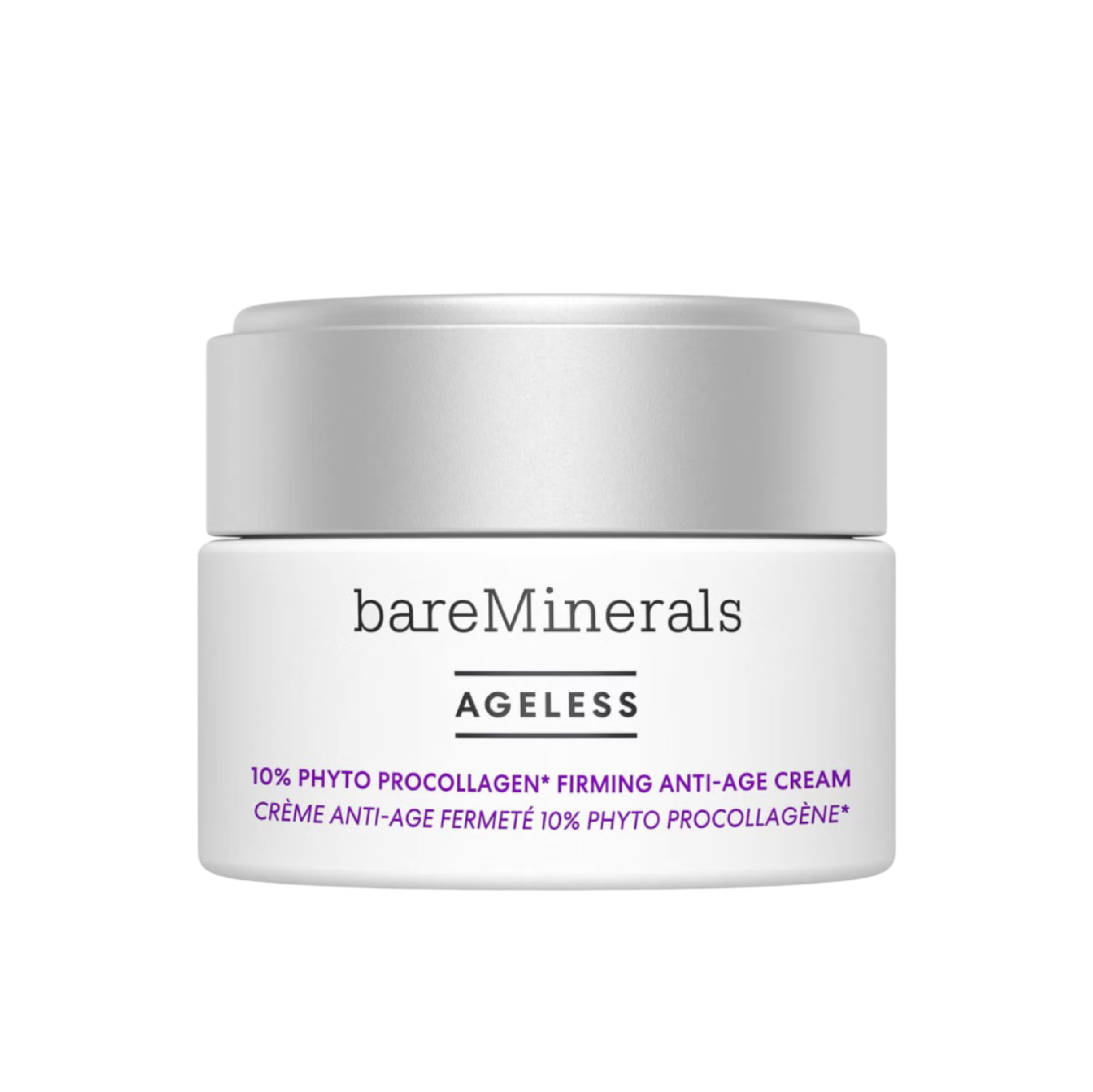 BareMinerals Ageless 10% Phyto ProCollagen Firming Anti-Aging Cream 50 G enhances skin firmness and elasticity with a vegan collagen alternative.