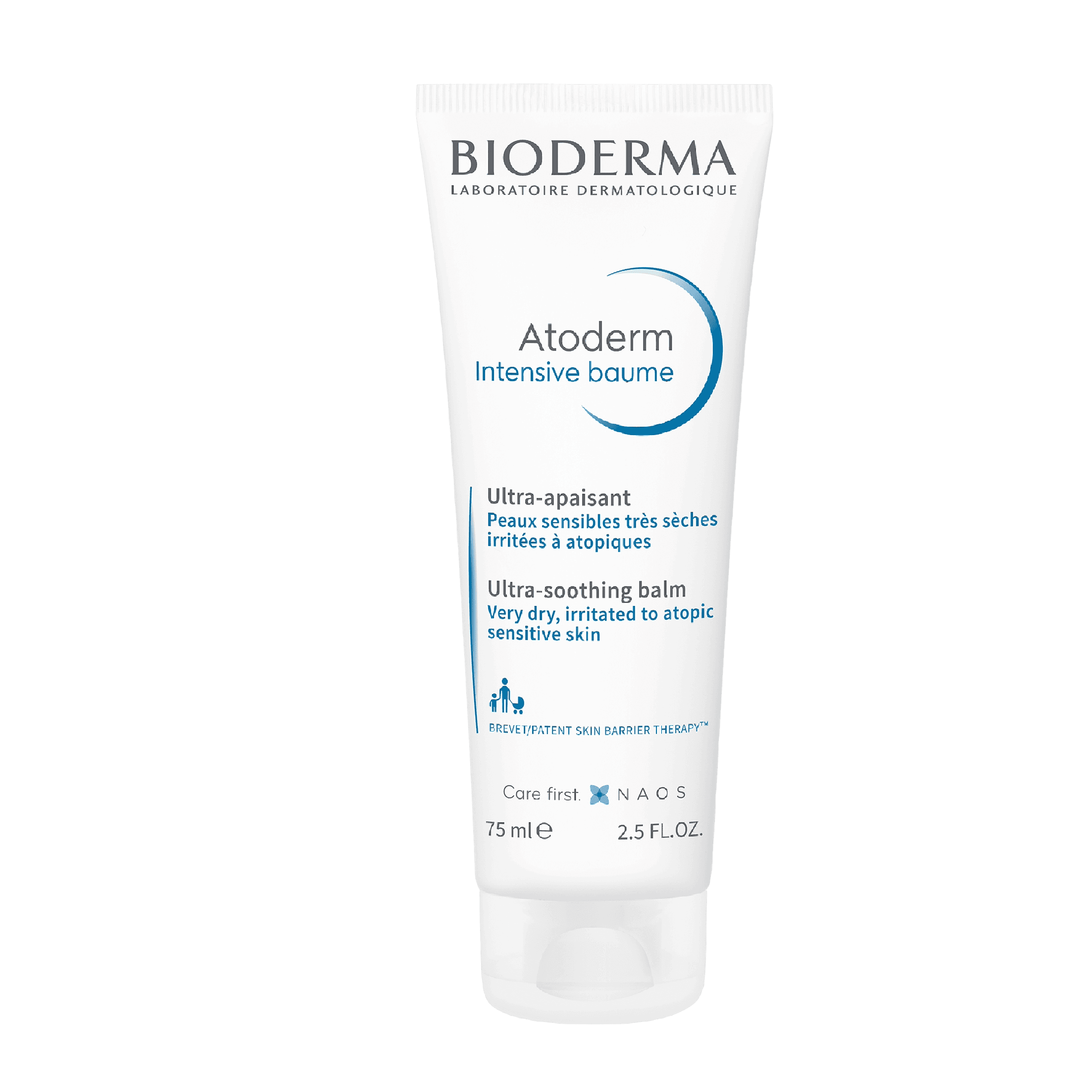 Bioderma Atoderm Intensive Baume 75 ml is an ultra-soothing balm for very dry, irritated, and atopic-prone skin. It restores the skin barrier and reduces itching.