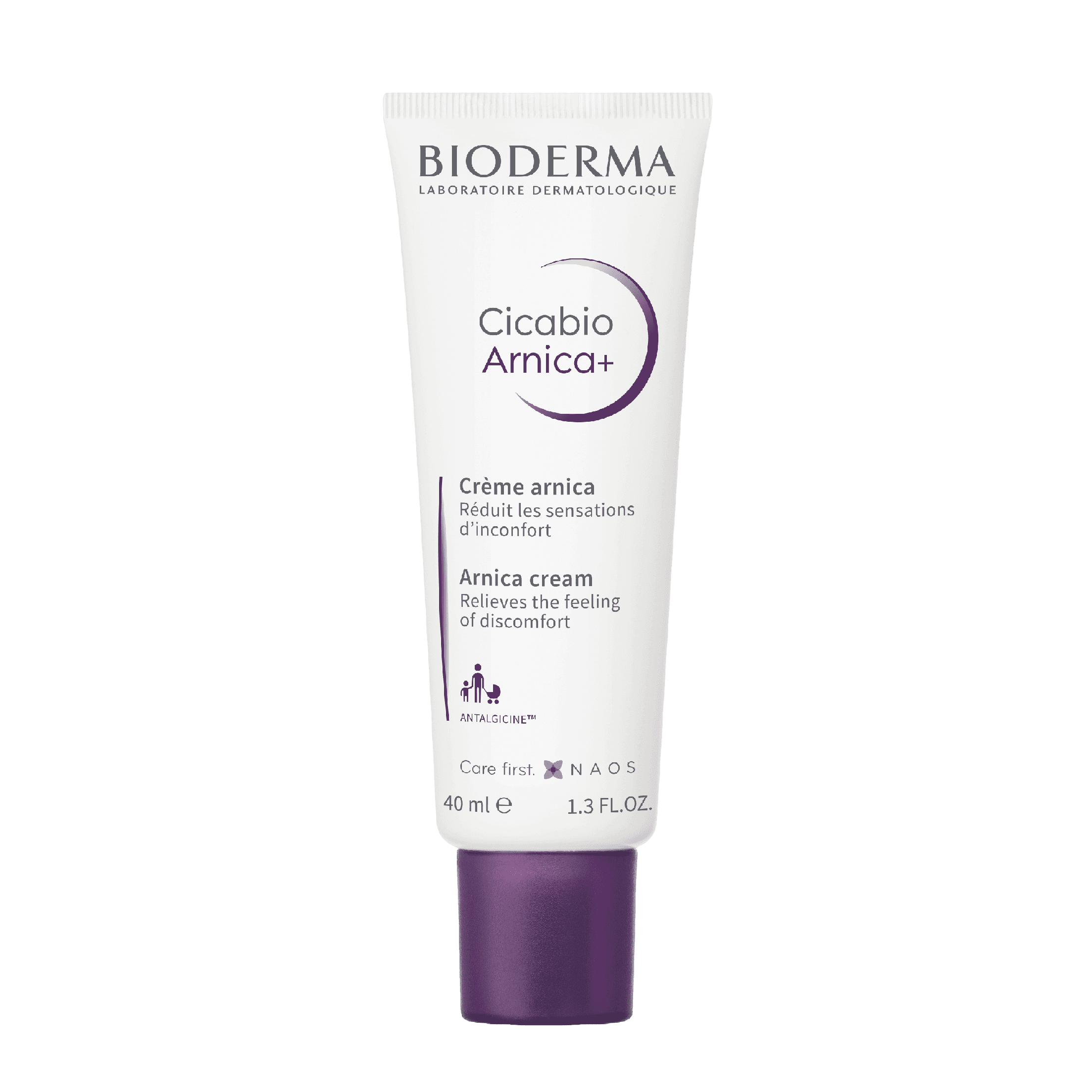 Bioderma Cicabio Arnica+ 40 ml cream designed to reduce bruising, swelling, and discomfort. Enriched with Arnica extract for post-procedure skincare.