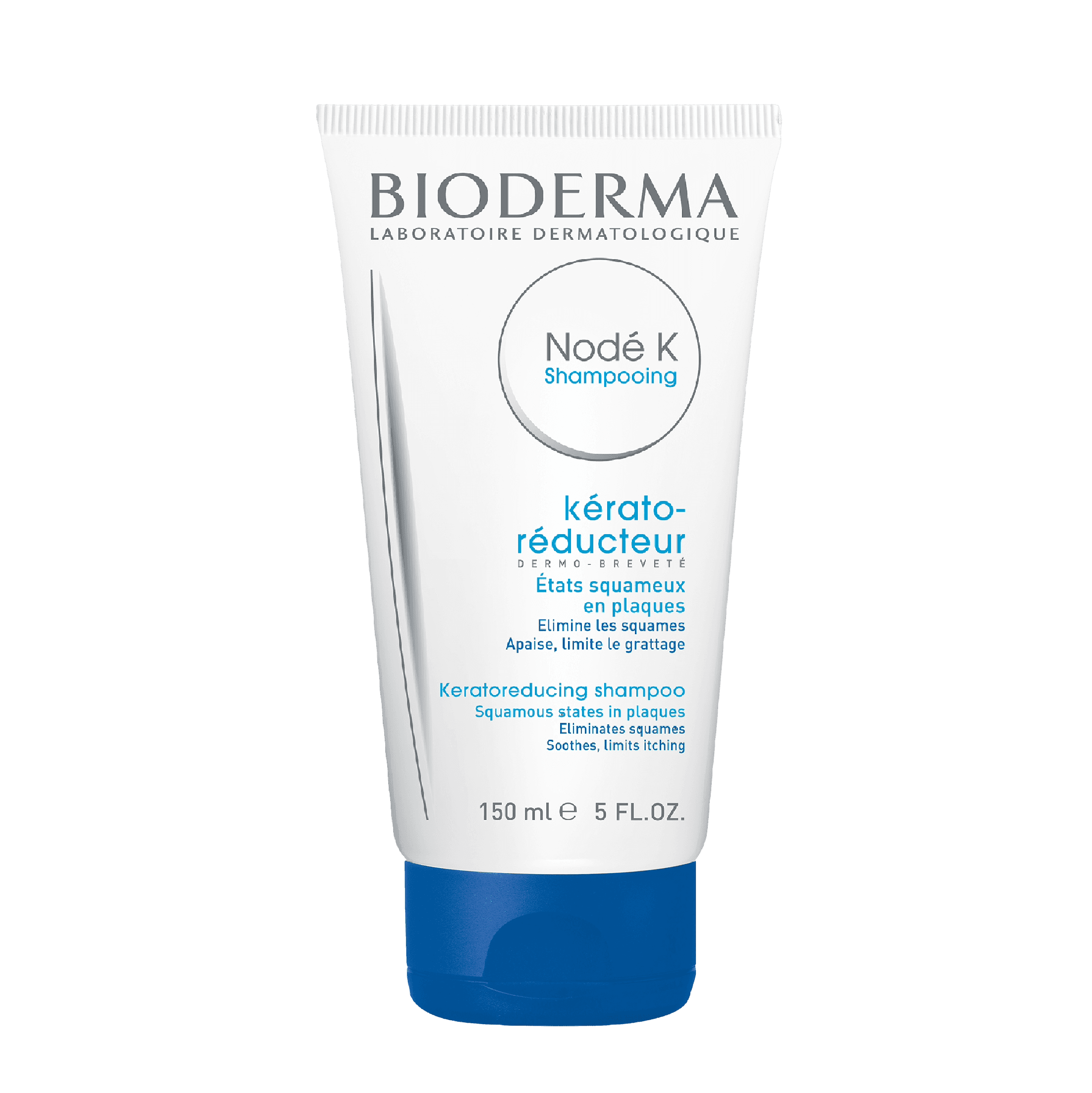 Bioderma Node K Shampoo 150 ml for dry, flaky, and irritated scalps. This anti-dandruff shampoo soothes irritation, reduces flakes, and prevents recurrence.