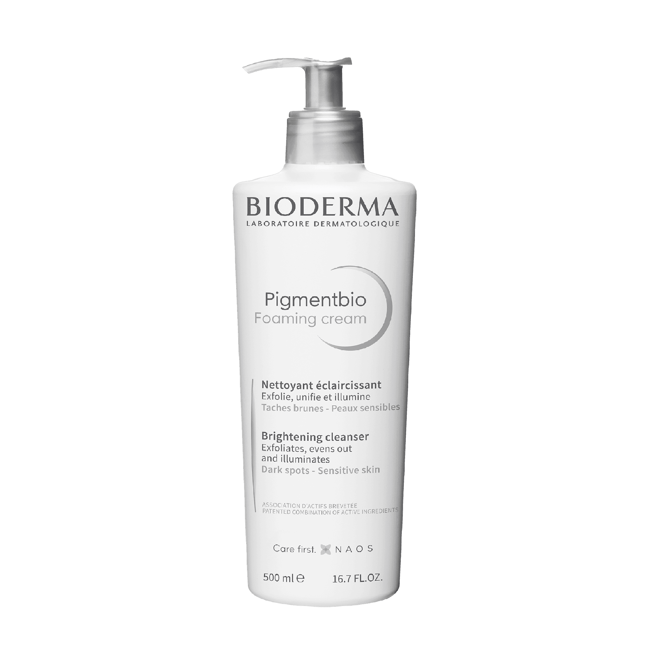 Bioderma Pigmentbio Foaming Cream 500 ml brightening facial cleanser. Gently exfoliates, evens out skin tone, and reduces dark spots for radiant skin.