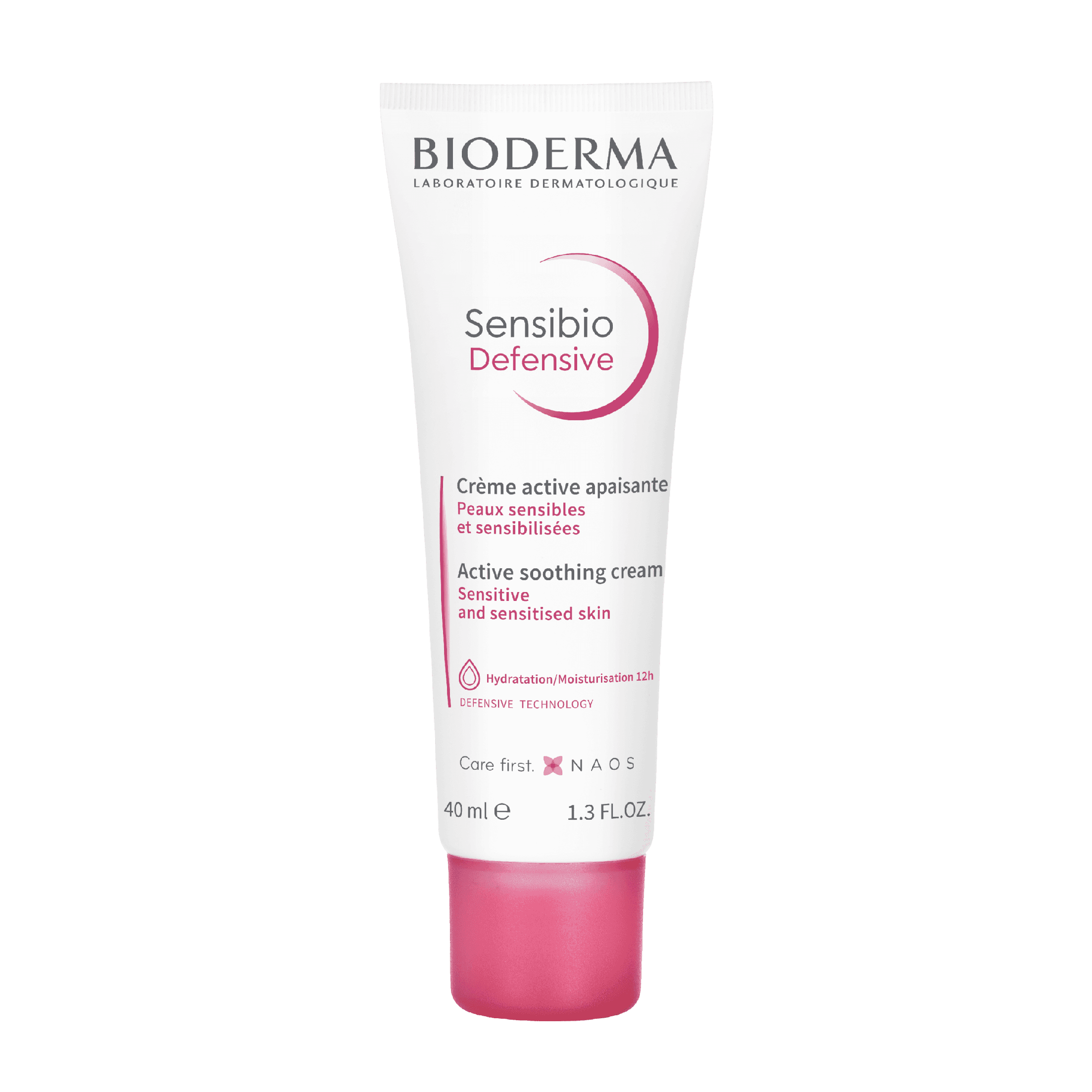 Bioderma Sensibio Defensive Cream 40 ml, a facial moisturizer designed for sensitive and reactive skin. Hydrates, soothes irritation, and strengthens the skin barrier.