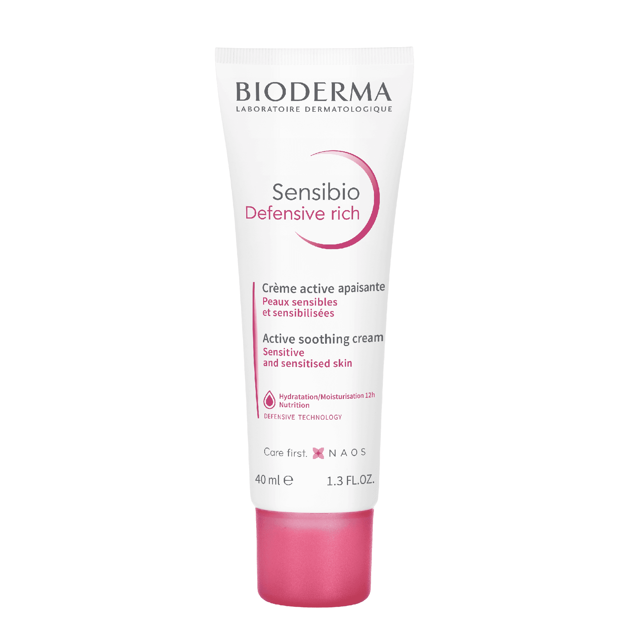 Bioderma Sensibio Defensive Rich Cream 40 ml, a soothing facial moisturizer for sensitive and reactive skin. Provides hydration and strengthens the skin barrier.