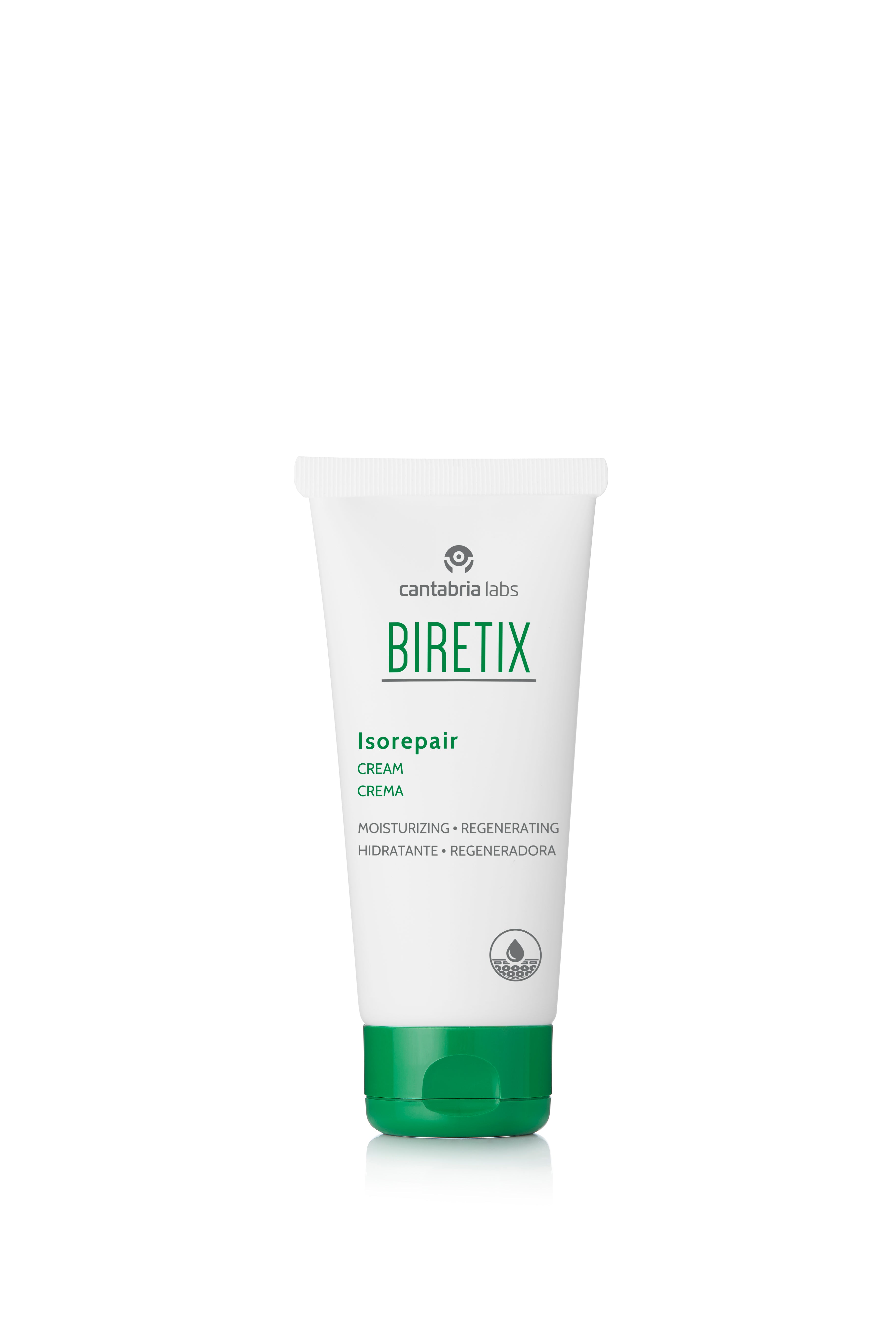 Biretix Isorepair Cream 50 ml tube designed for retinoid-treated skin, ideal for moisturizing and repairing sensitive, combination, or oily skin.