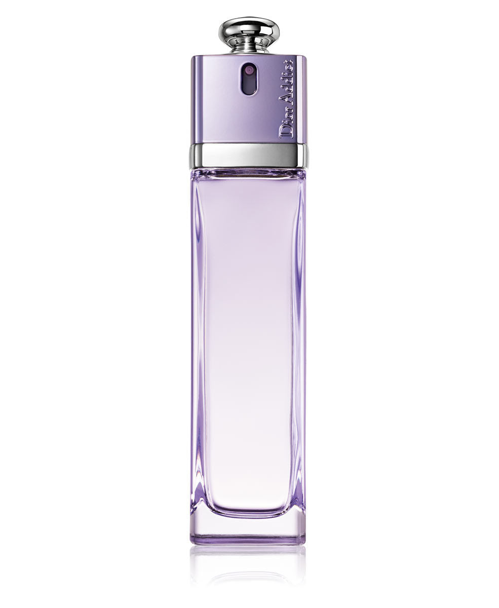 Dior Addict To Life EDT 100ml perfume bottle in sleek lavender design. Rare floral fragrance with rose and musk notes for women.