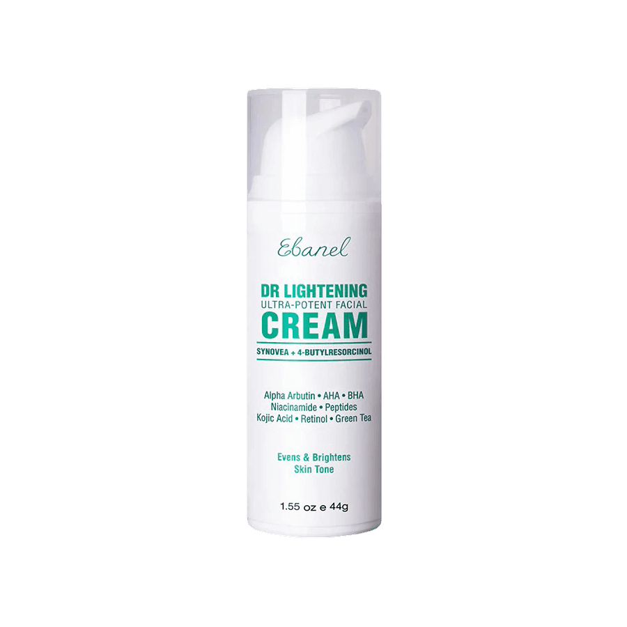 Ebanel Dr Lightening Ultra Potent Facial Cream 44g bottle with brightening ingredients for dark spots and uneven skin tone treatment.