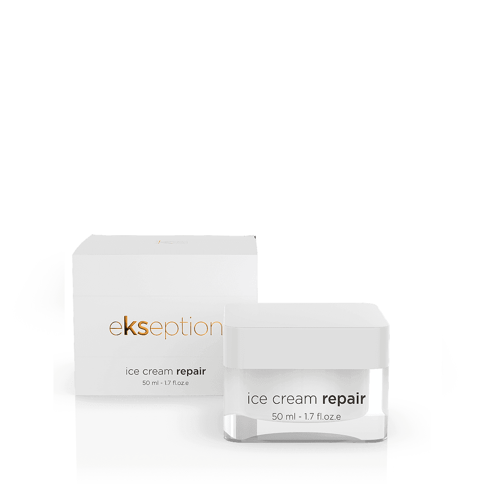 Ekseption Ice Cream Ceramides Repair 50ml - a soothing facial treatment that restores lipids, strengthens the skin barrier, and reduces irritation.