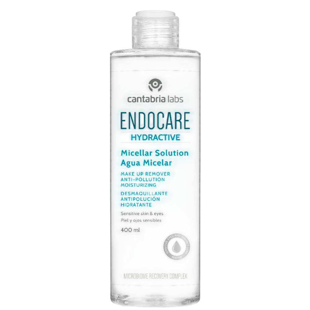 Endocare Hydractive Micellar Solution - Hydrating 400ml facial cleanser. Ideal for makeup removal and moisturizing sensitive or dry skin.