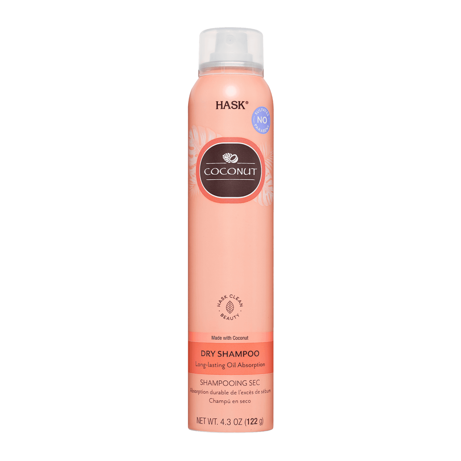 Hask Coconut Dry Shampoo 122 g absorbs excess oil and refreshes hair without water. Enriched with coconut oil, it nourishes and softens all hair types.