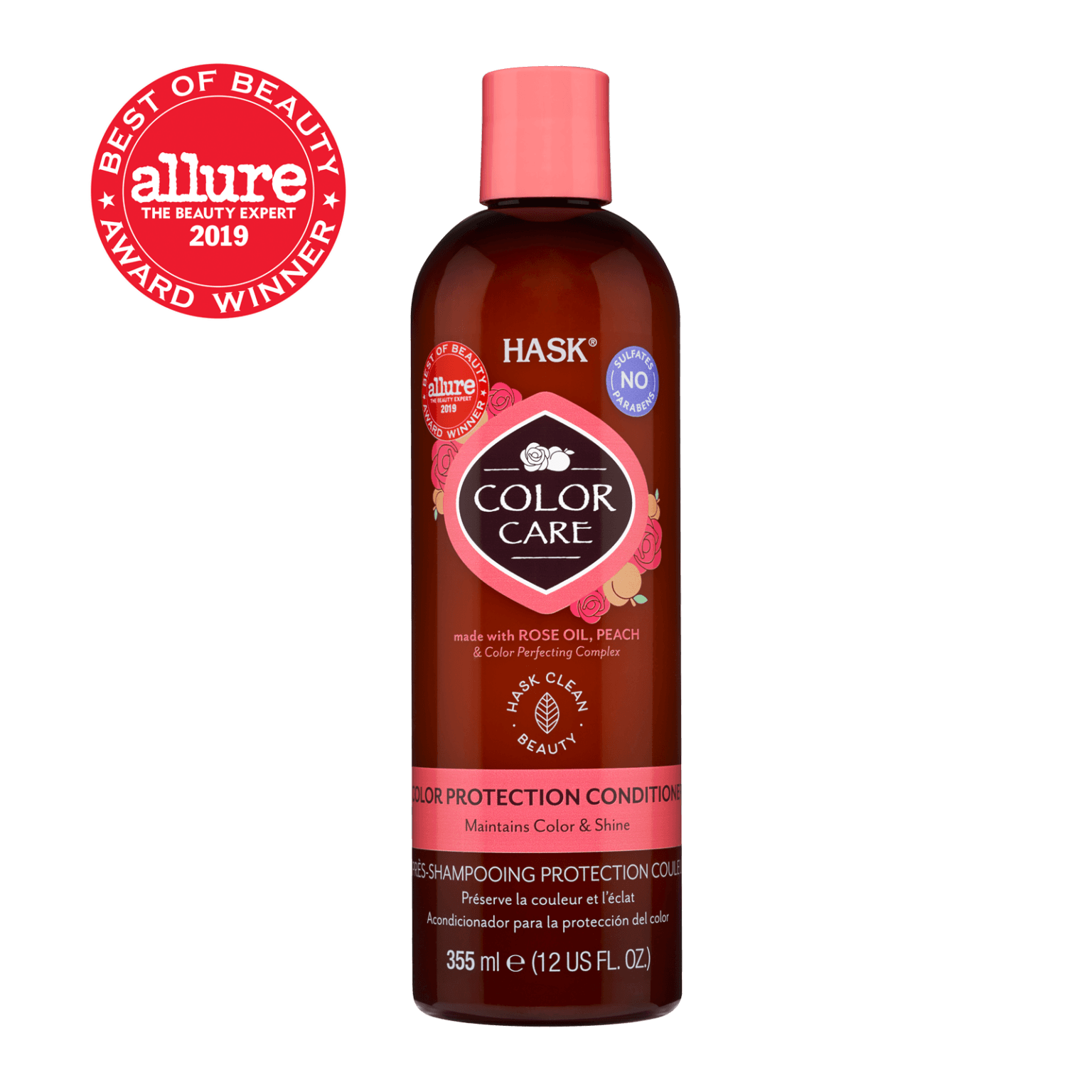 Hask Color Protection Conditioner 355 ml enhances color vibrancy while moisturizing and detangling hair. Free from sulfates and parabens, ideal for colored hair.
