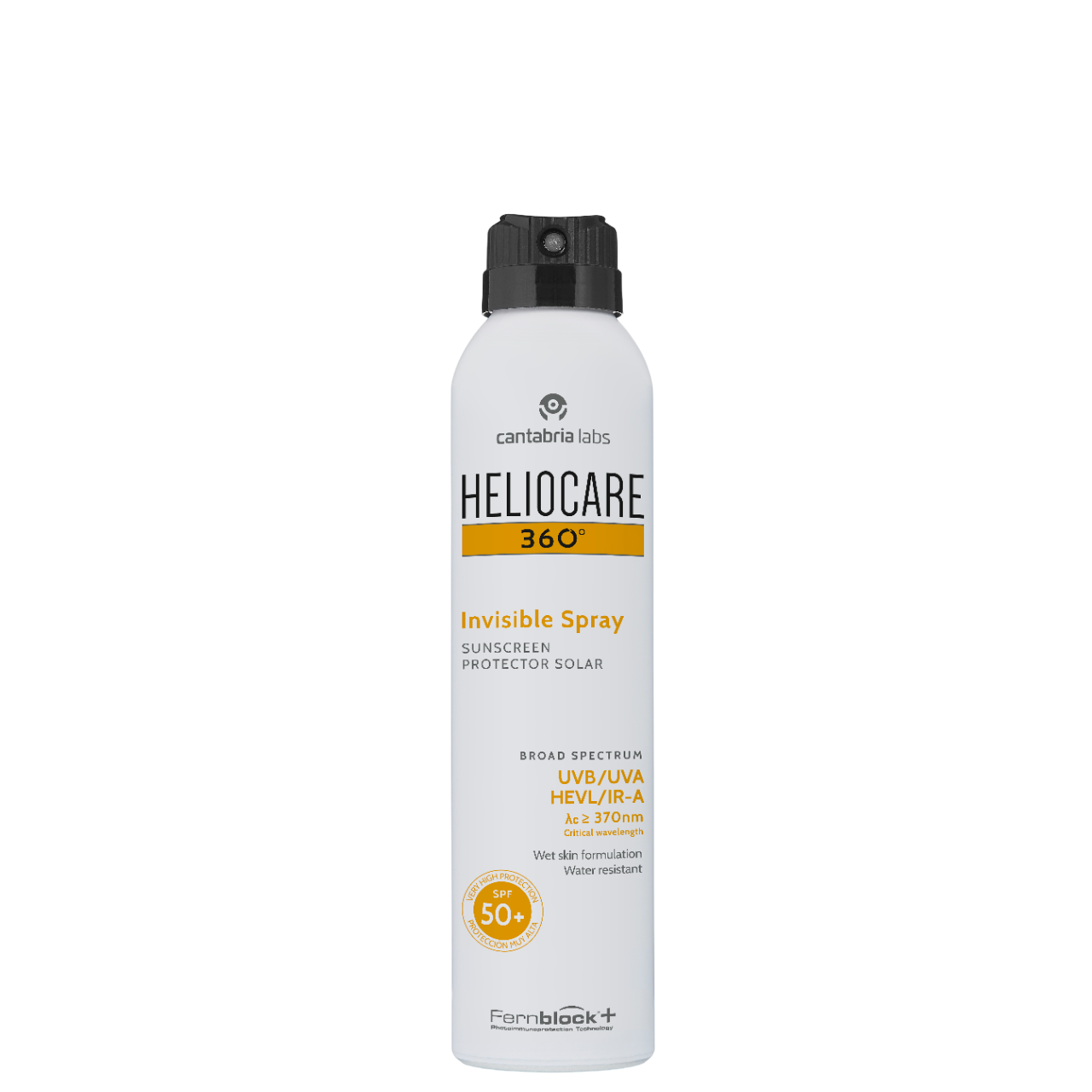 Heliocare 360 Invisible Spray SPF50 200 ml sunblock with broad-spectrum UVB/UVA protection, ideal for sensitive skin and post-procedure skincare.