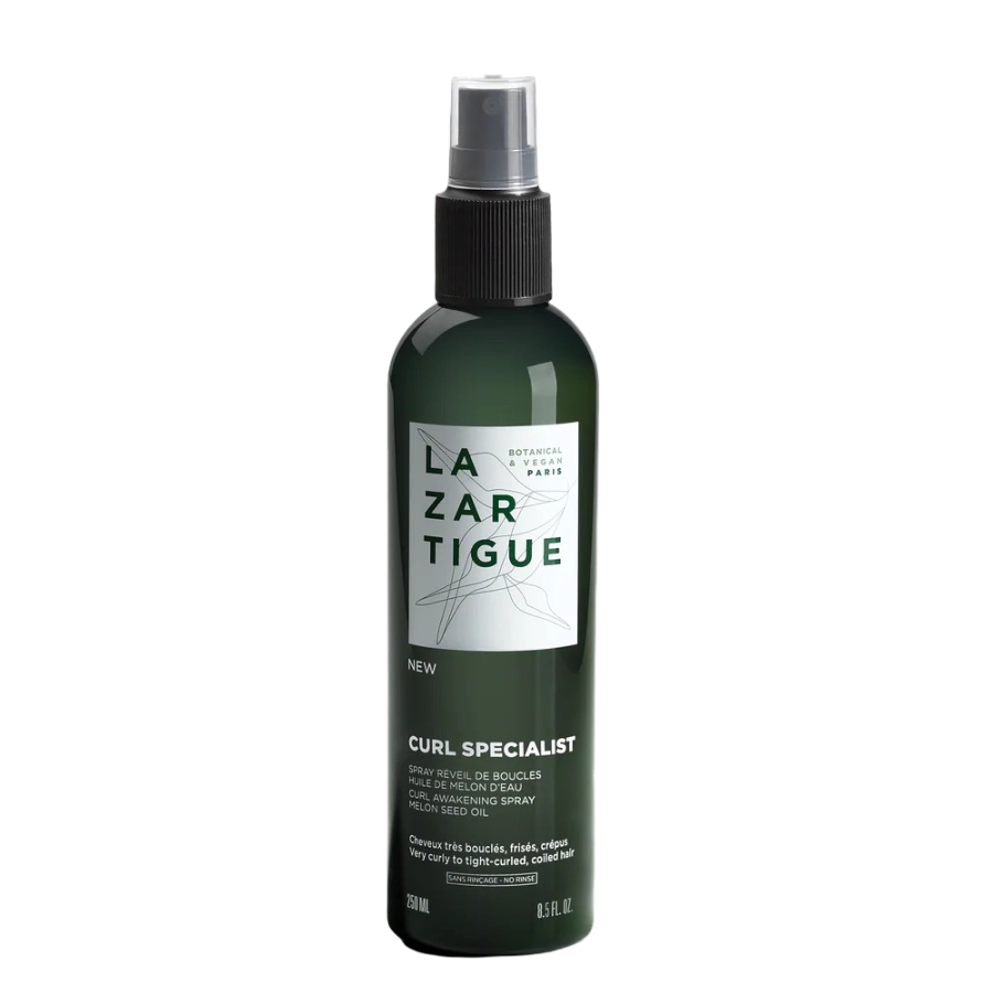Lazartigue Curl Specialist Awakening Curl Spray 250 ml for dry hair, vegan formula with UV protection, tames frizz and redefines curls.
