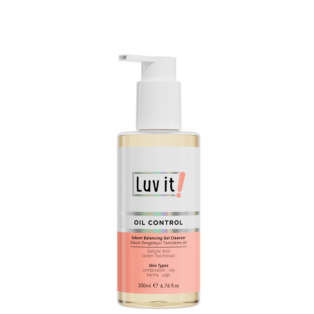 Sebum Alcohol Luv It! Oil Control Sebum Balancing Gel Cleanser| Vegan, Alcohol-Free ...