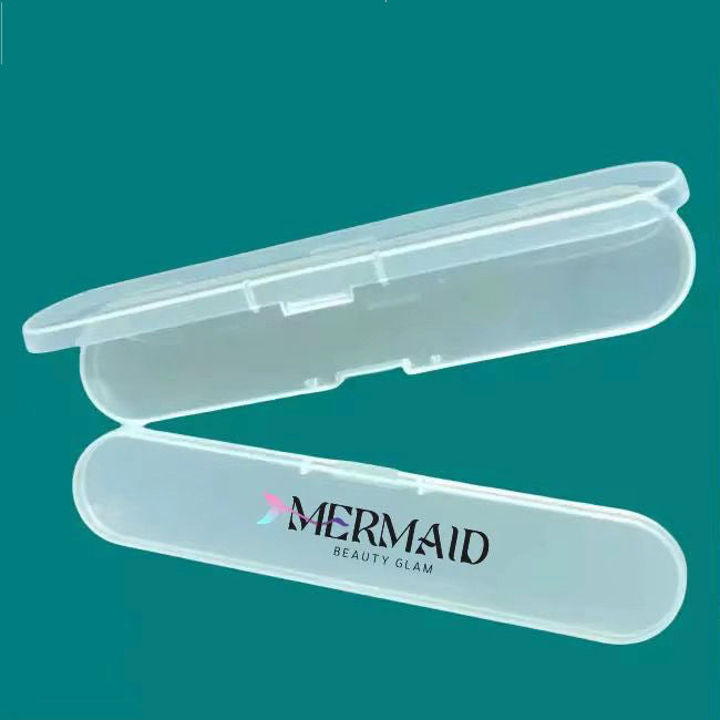 Mermaid Eyebrow Tweezer Comb storage case with secure closure, ideal for protecting dual-purpose eyebrow tools during travel or storage.