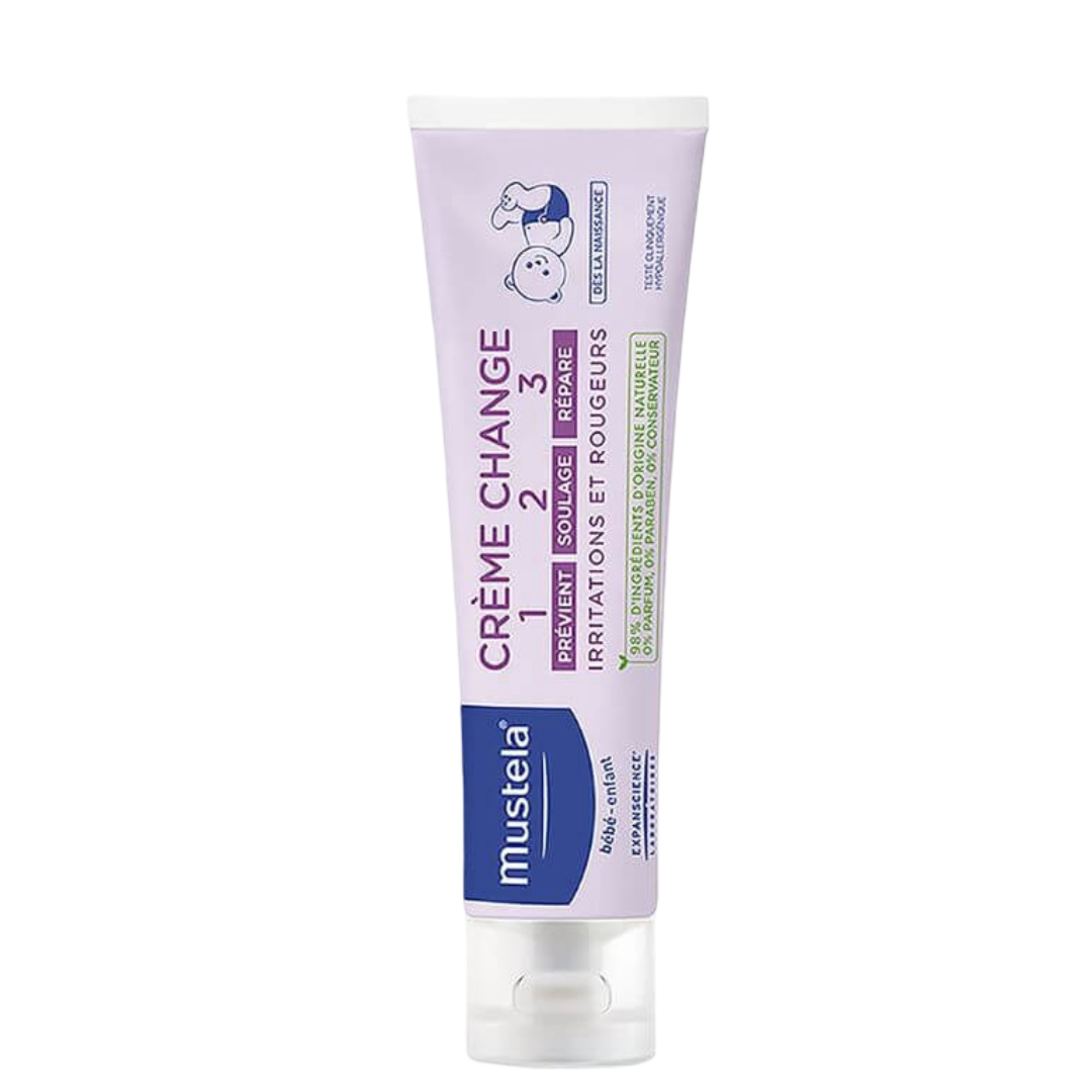 Mustela Cream - Baby Diaper Cream Barrier 100 ml tube for nappy care. Gentle zinc oxide formula for treating and preventing diaper rash.