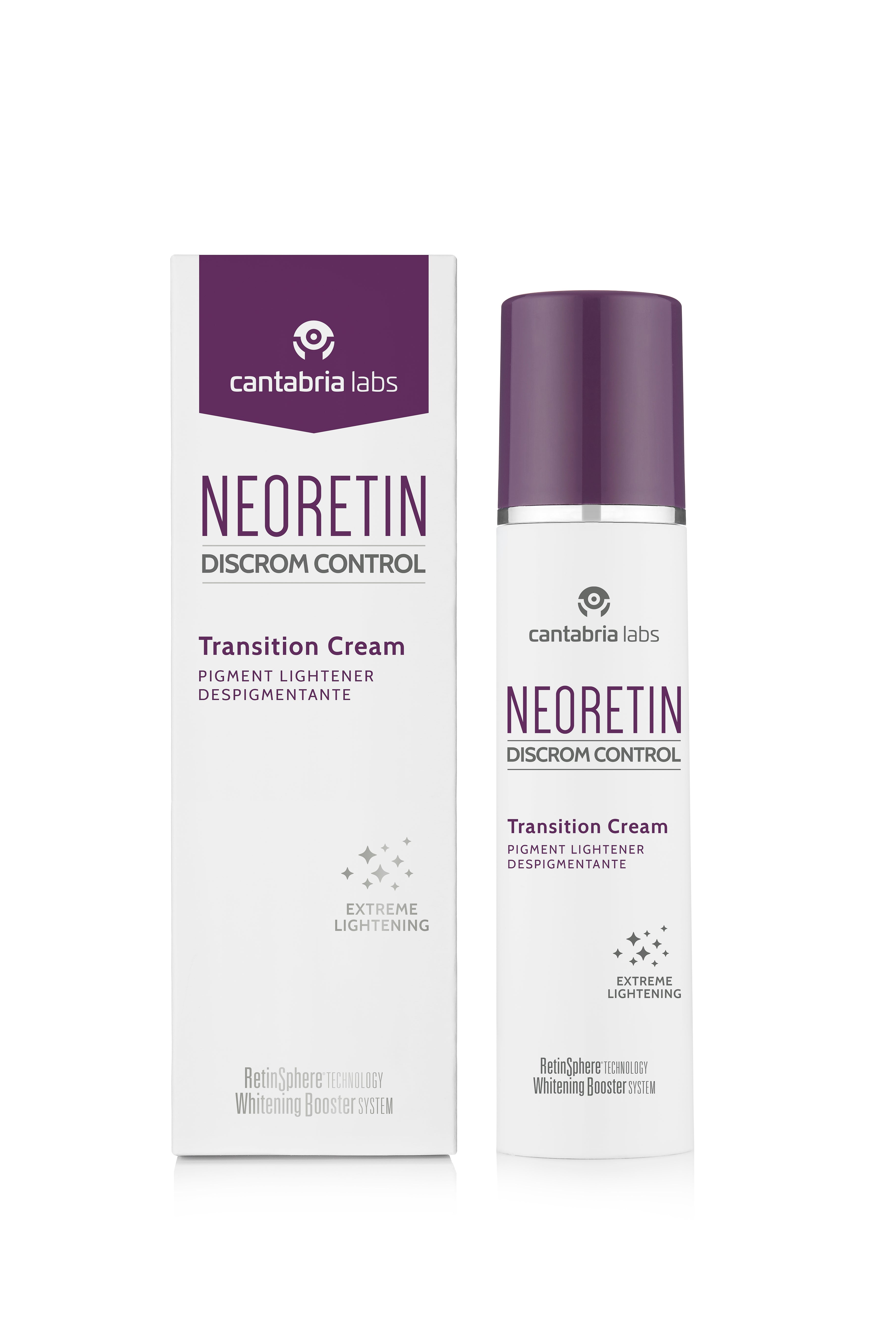 Neoretin Discrom Control Cream - Pigments | Hydrating 50 ml bottle with packaging, ideal for brightening dark spots and sensitive skin care routines.