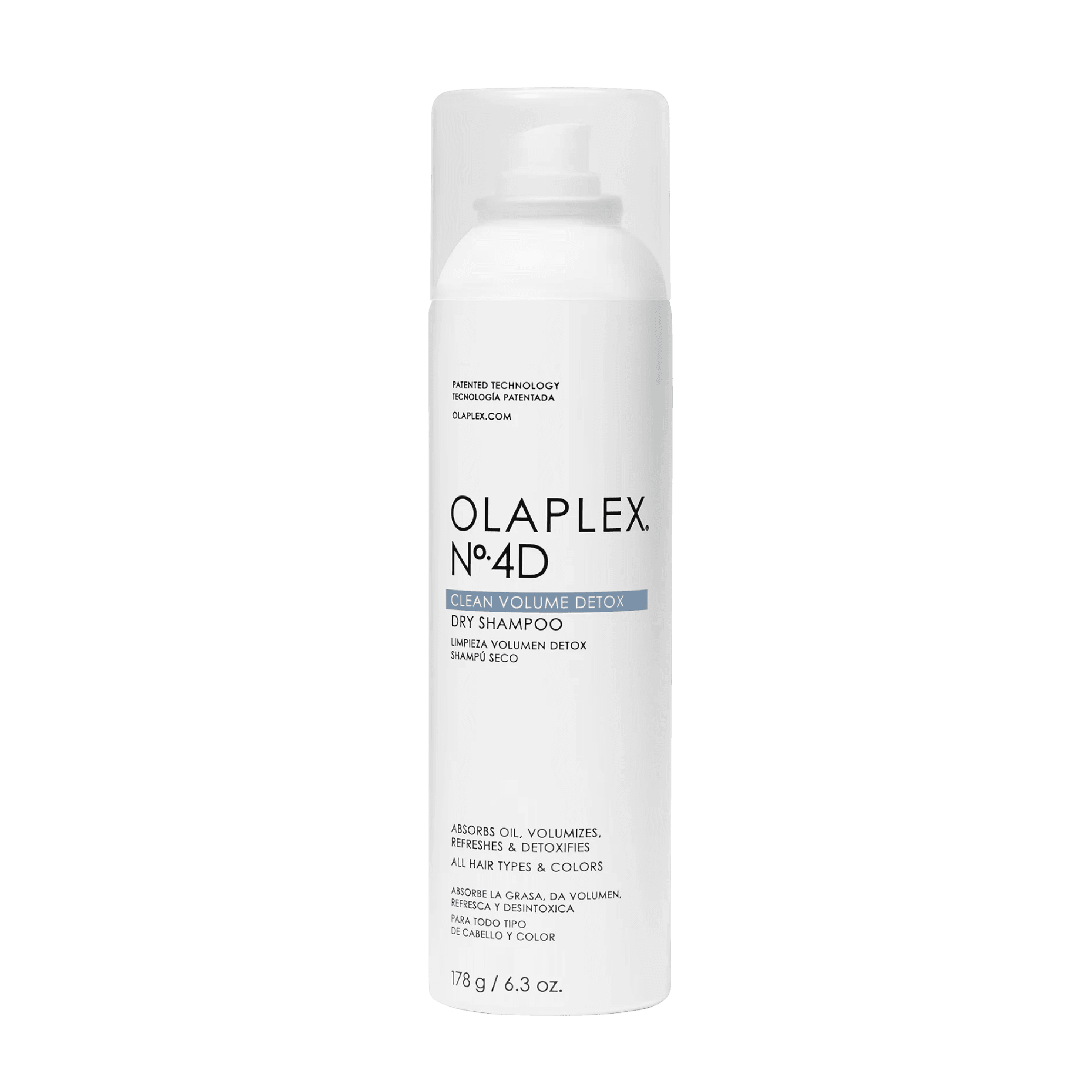 Olaplex Clean Volume Detox Dry Shampoo No.4D 178 G refreshes hair by absorbing excess oil while adding volume. Suitable for all hair types and colors.