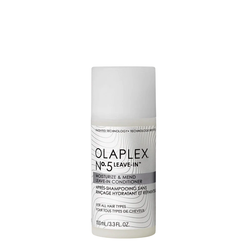 Olaplex No.5 Leave-In Conditioner 100ml bottle for all hair types, designed to hydrate, repair split ends, and protect against heat damage.