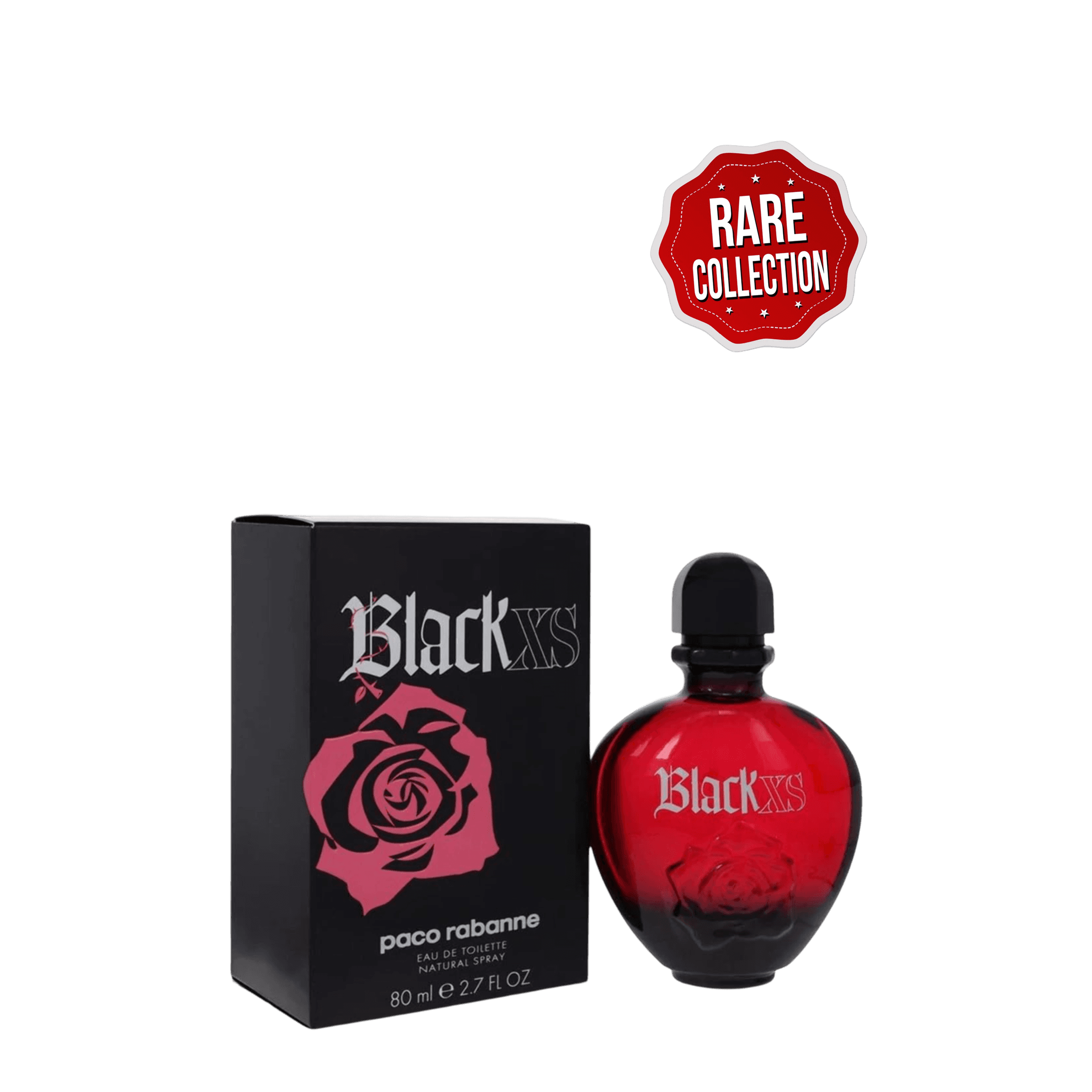 Paco Rabanne BlackXS L'Exces For Women EDT 80 ml, a rare and discontinued perfume. This bold fragrance blends fruity and floral notes with a rebellious edge.