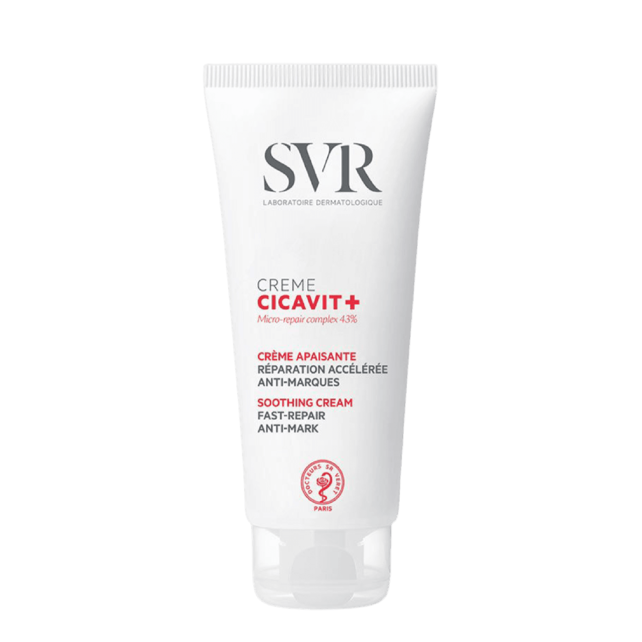SVR Cicavit+ Creme 40 ml is a soothing and fast-repair cream for irritated and sensitive skin. Enriched with antibacterial agents, it reduces redness and protects skin.