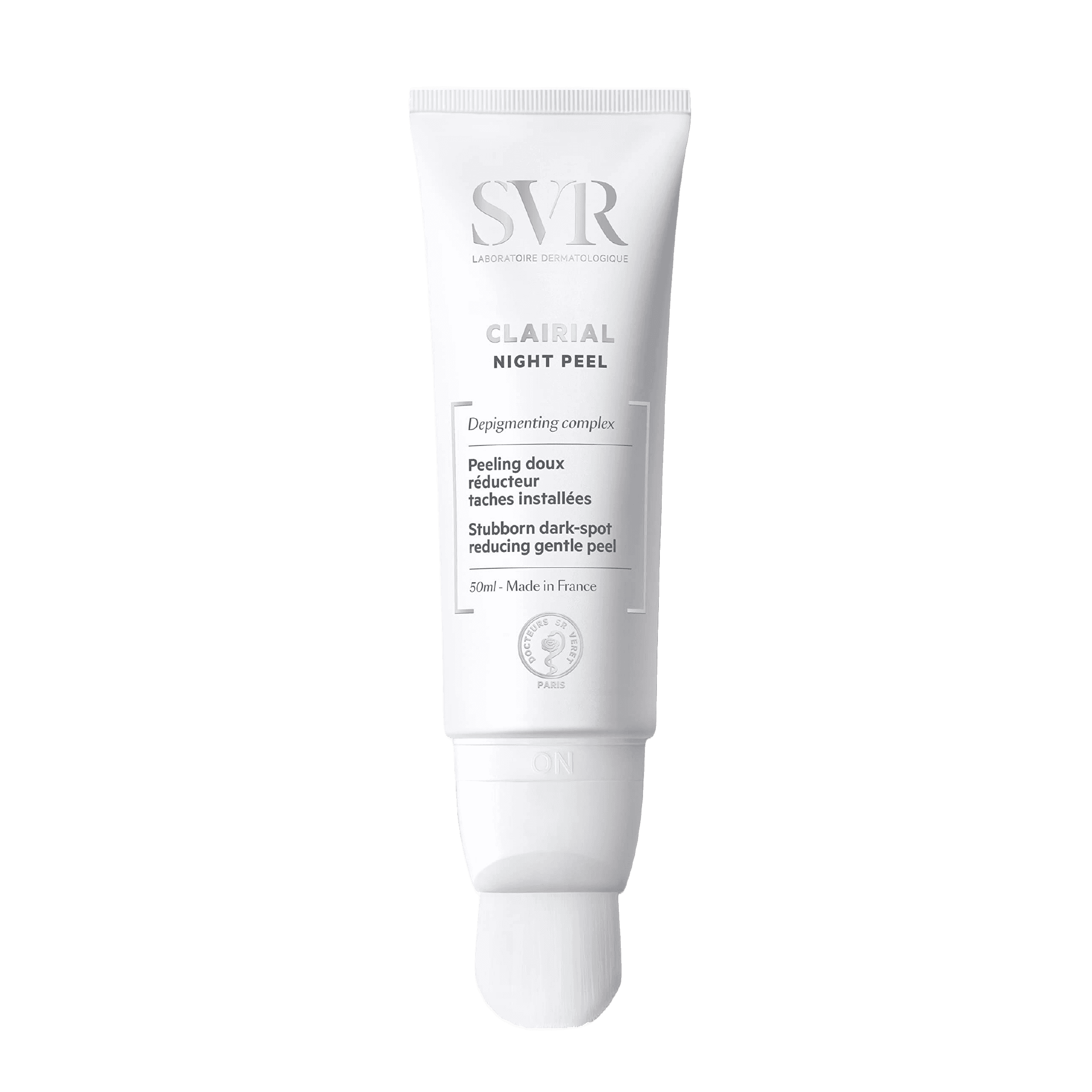 SVR Clairial Night Peel 50 ml is a gentle exfoliating treatment that targets dark spots and uneven skin tone overnight. Formulated with depigmenting agents and exfoliating acids, it brightens and refines skin texture while you sleep.