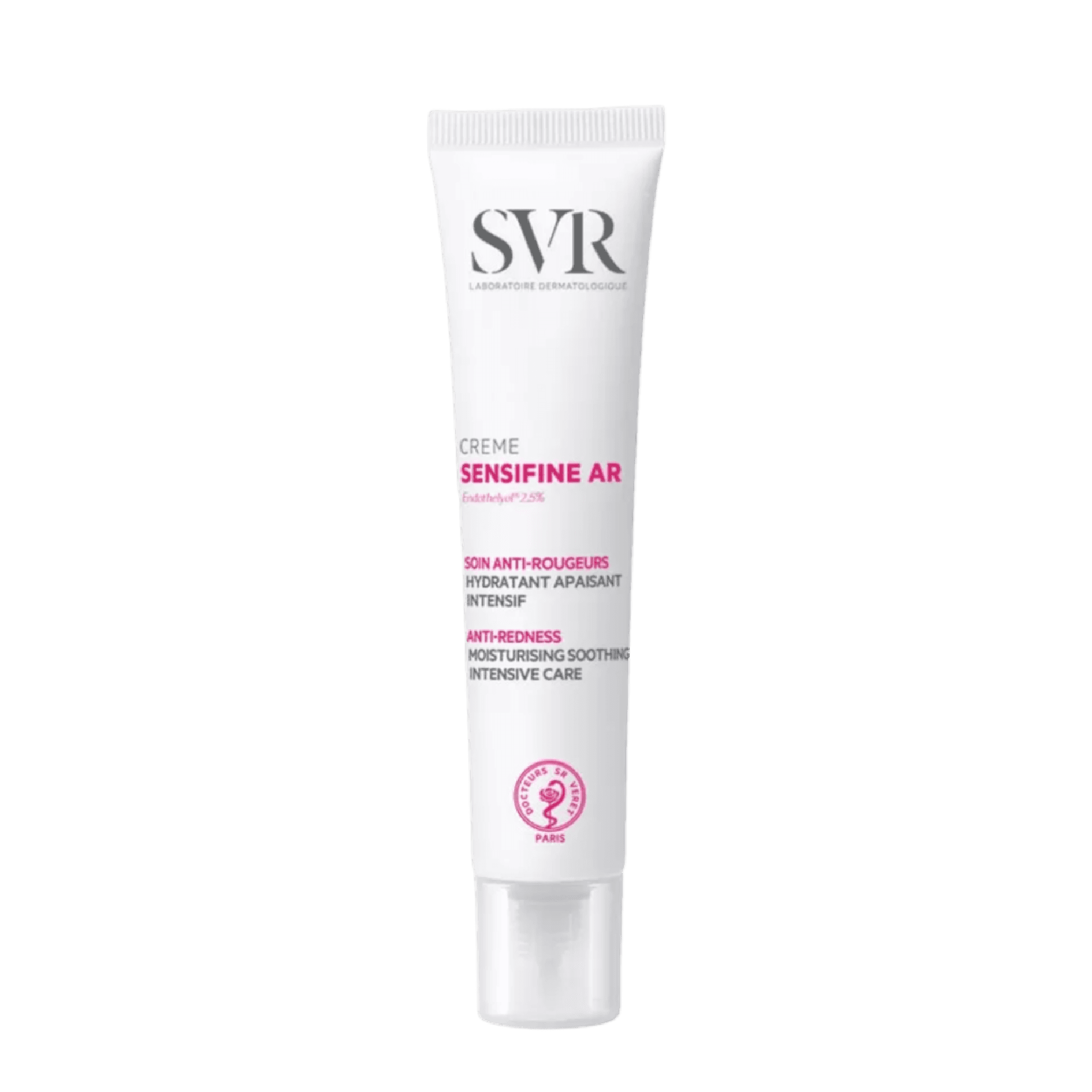 SVR Sensifine AR Anti-Redness Cream 40 ml, a soothing moisturizer designed for sensitive skin prone to redness. Formulated with Endothelyol® and licorice extract to reduce irritation and strengthen the skin barrier.